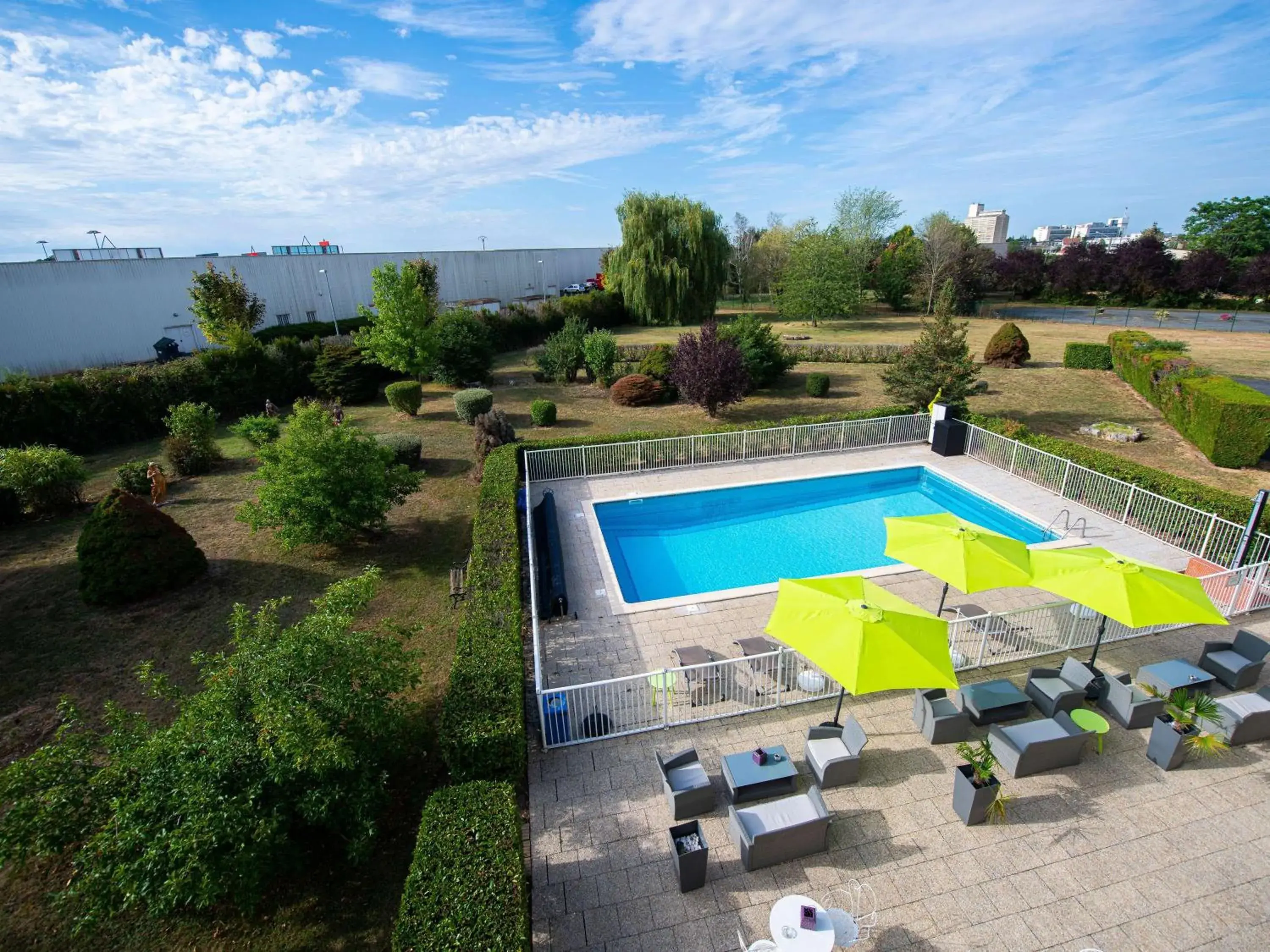 Pool view in ibis Styles Gien Pool view in ibis Styles Gien