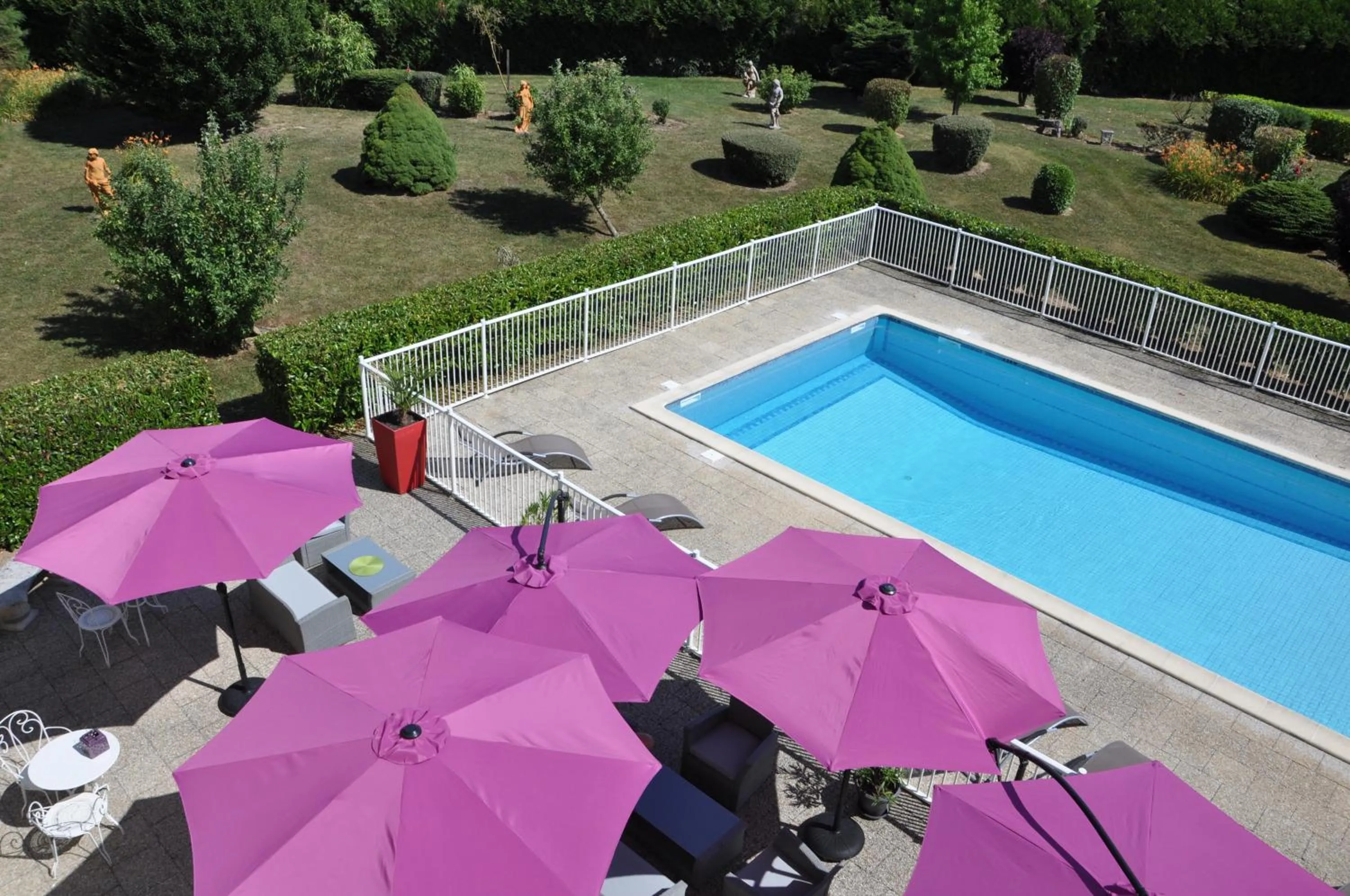 Pool view in ibis Styles Gien