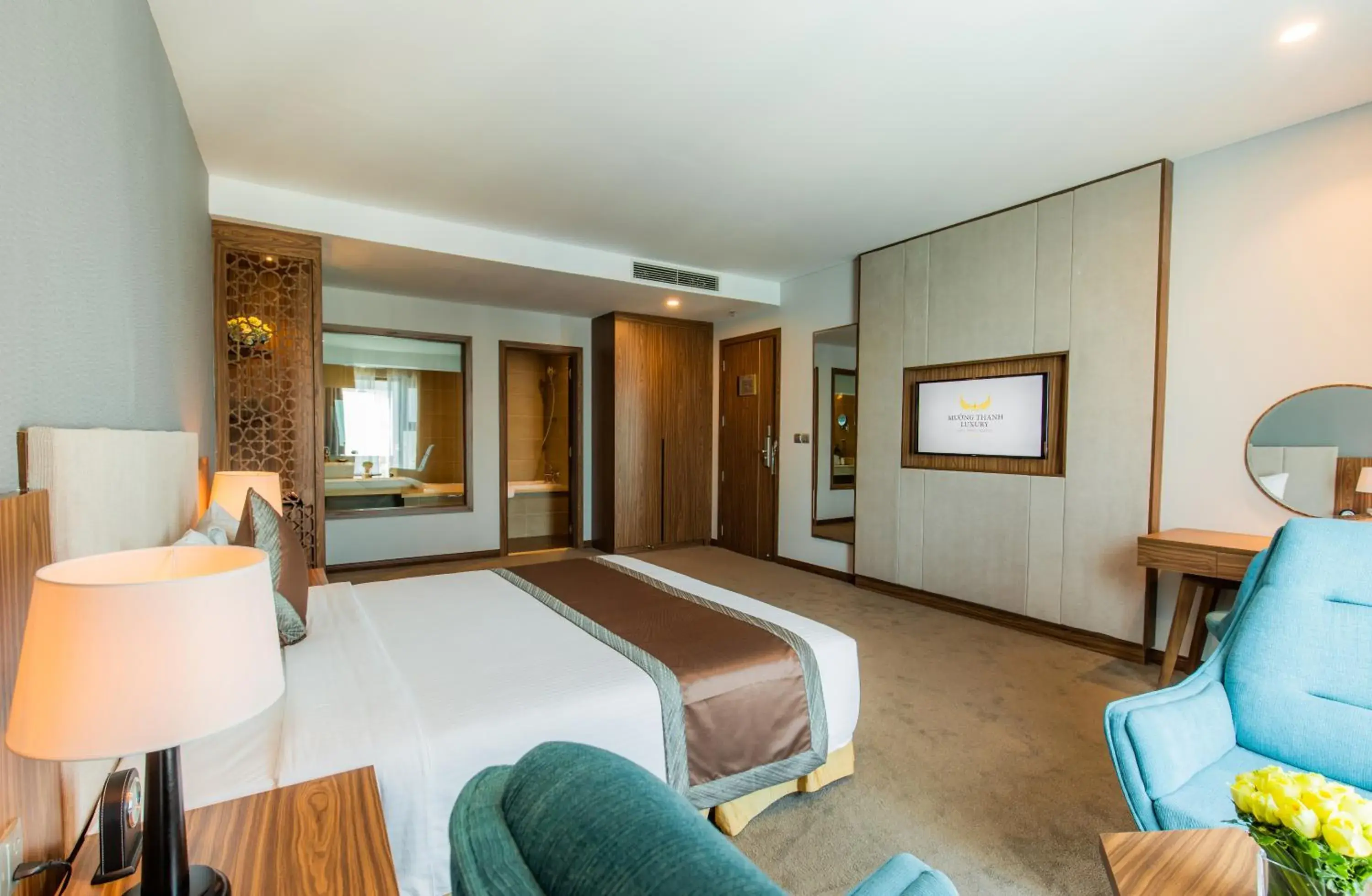 Bedroom, Bed in Muong Thanh Luxury Vien Trieu Nha Trang Bedroom, Bed in Muong Thanh Luxury Vien Trieu Nha Trang