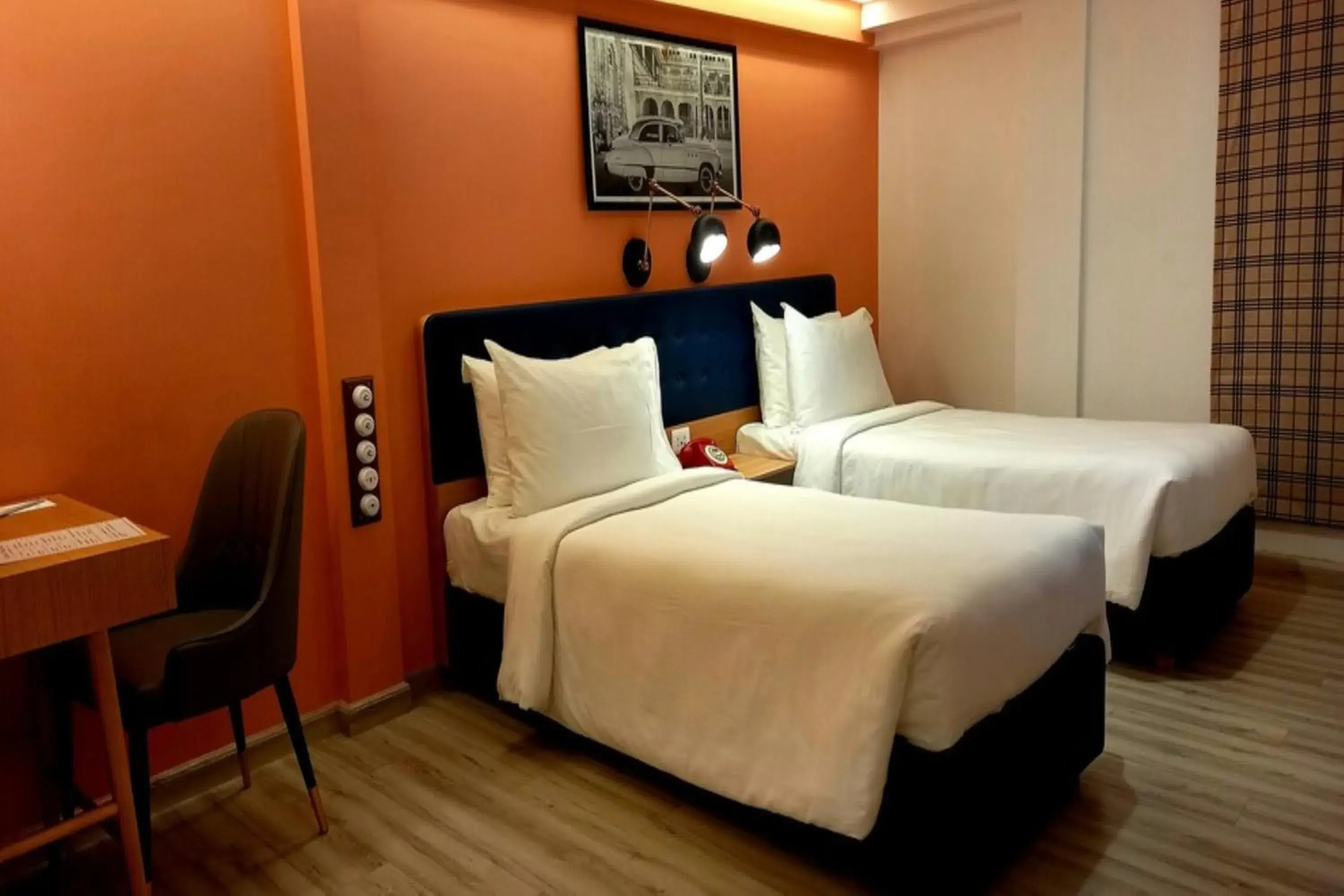 Bedroom, Bed in T24 Retro Bedroom, Bed in T24 Retro