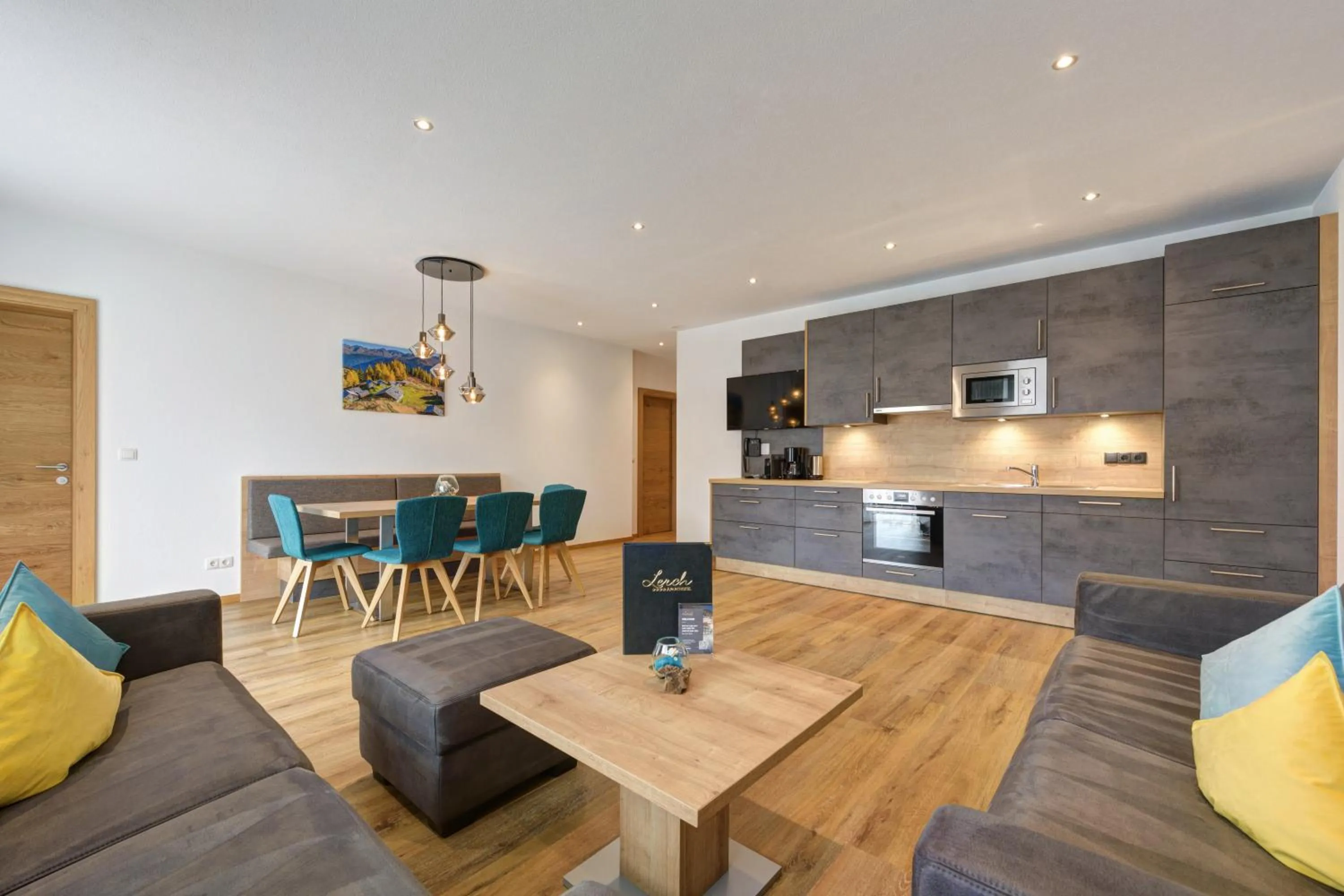 Kitchen or kitchenette in Aparthotel Lerch