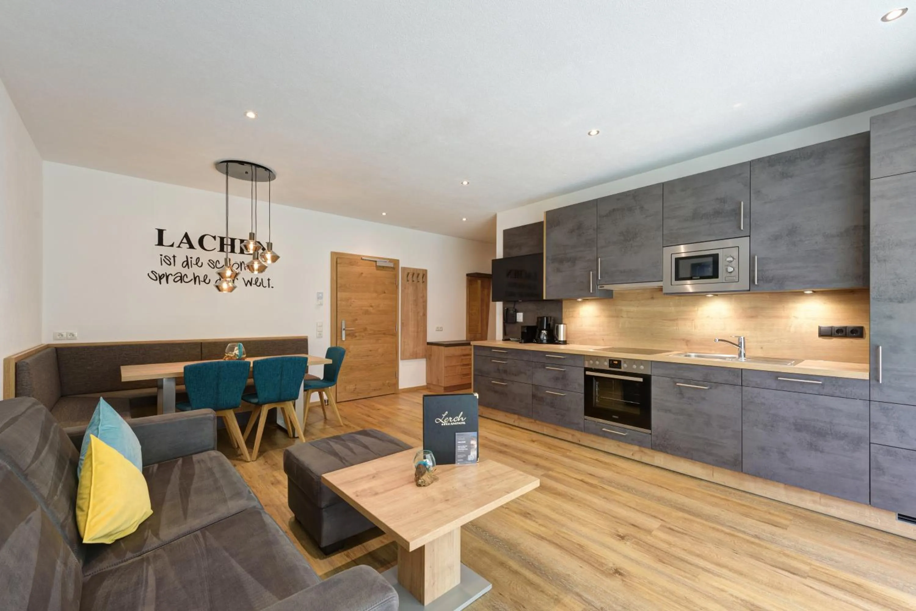 Kitchen or kitchenette in Aparthotel Lerch