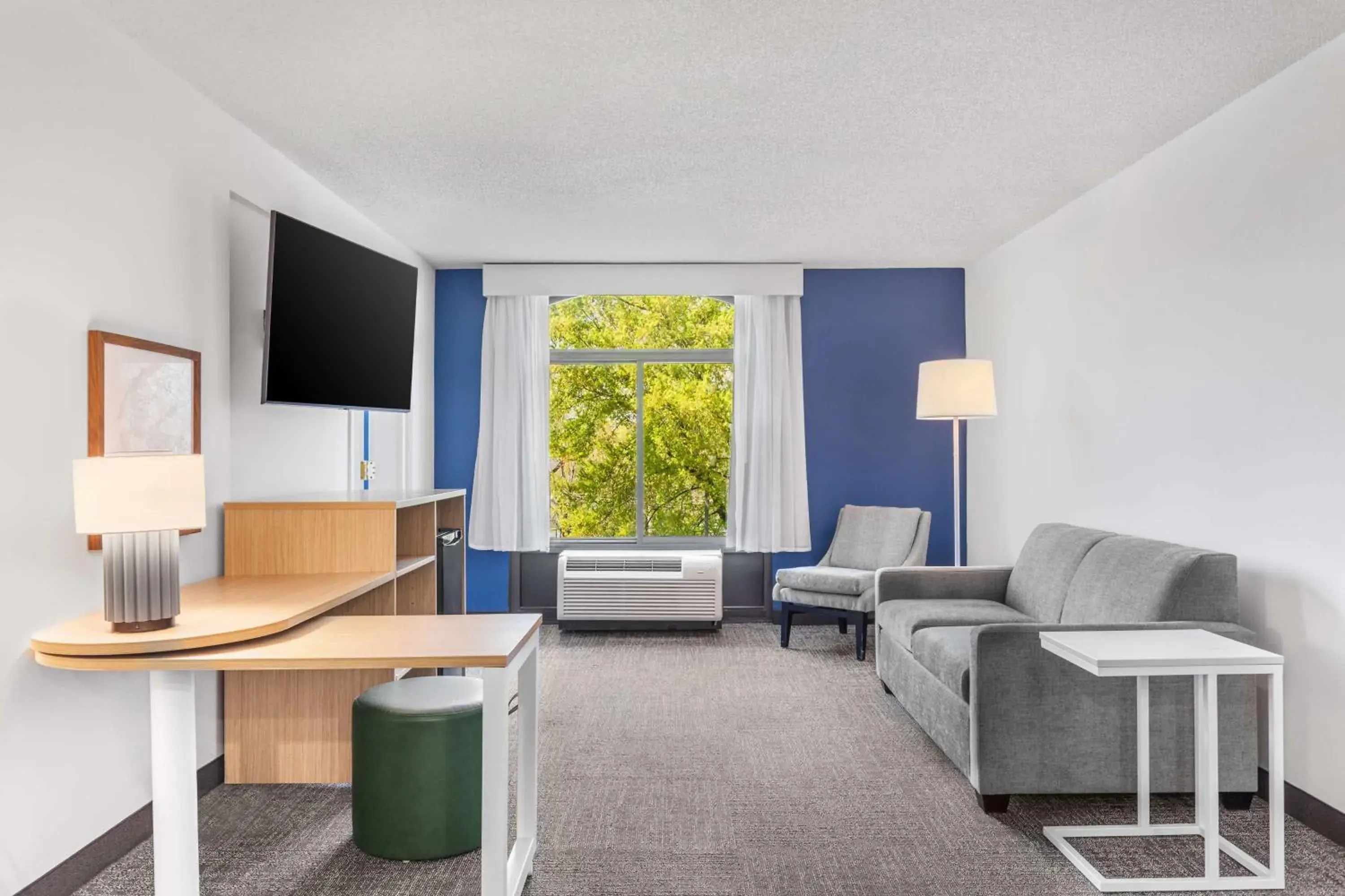 Living room in Spark By Hilton Charlotte Tyvola I-77 Living room in Spark By Hilton Charlotte Tyvola I-77