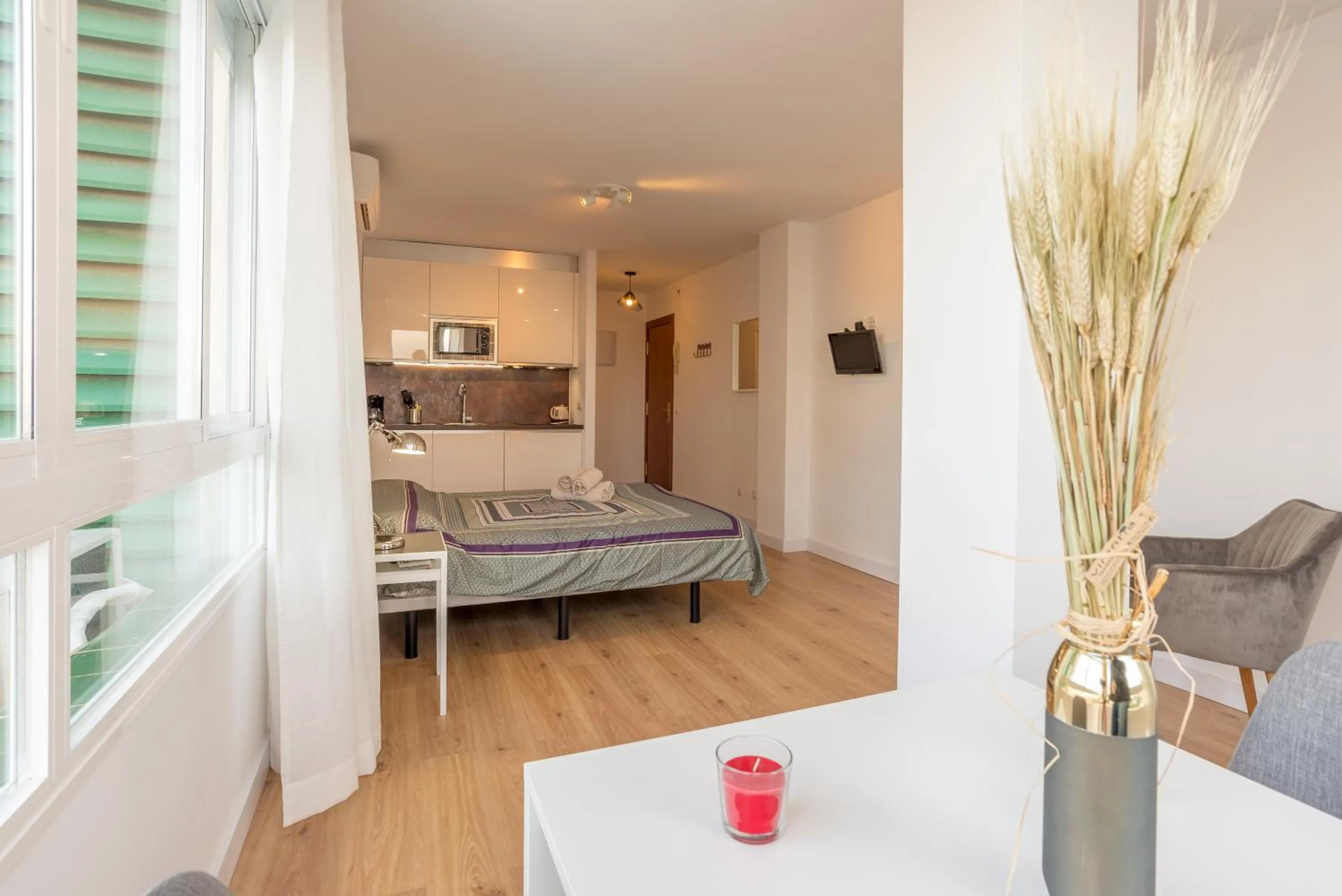 Bed in Estudio Candado Beach