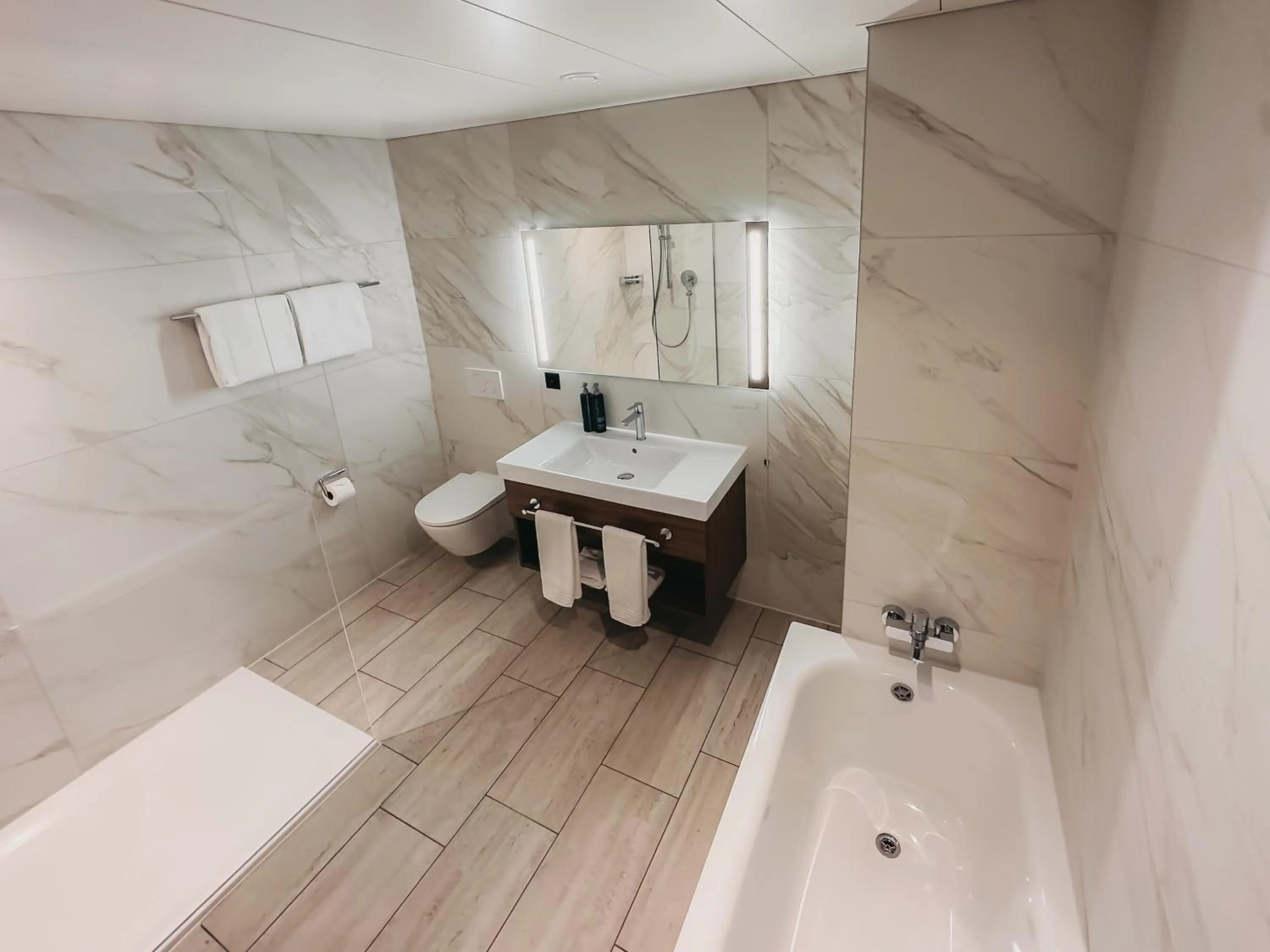 Shower in IIP Apartments - Self Check-In