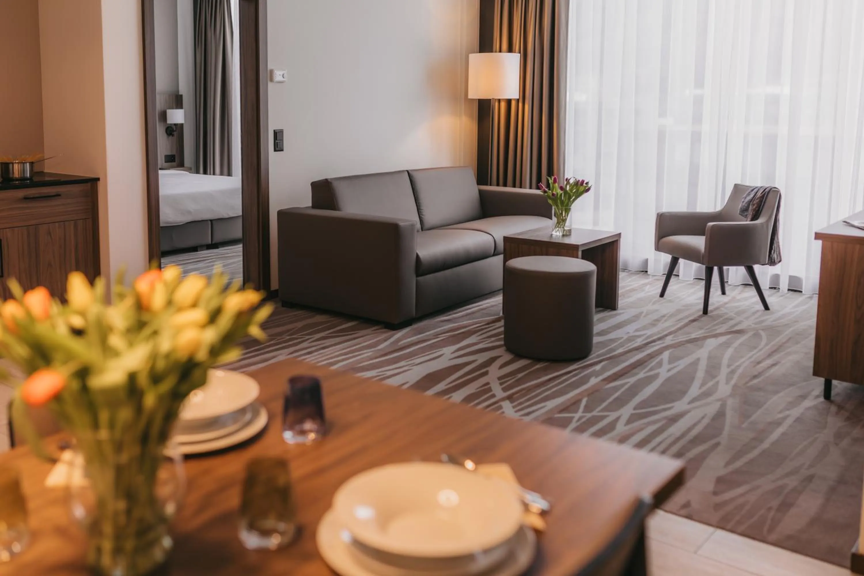 Kitchen or kitchenette, Bed in IIP Apartments - Self Check-In