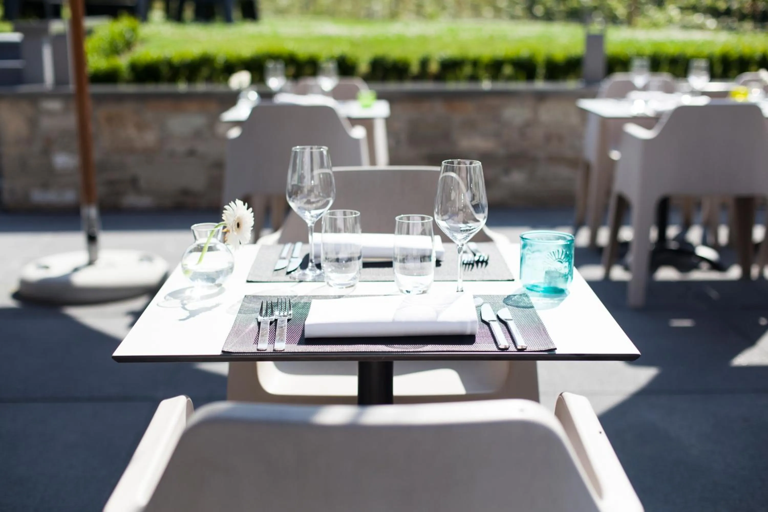 Patio in Durbuy Ô Restaurant Hotel Recharge Electric Car