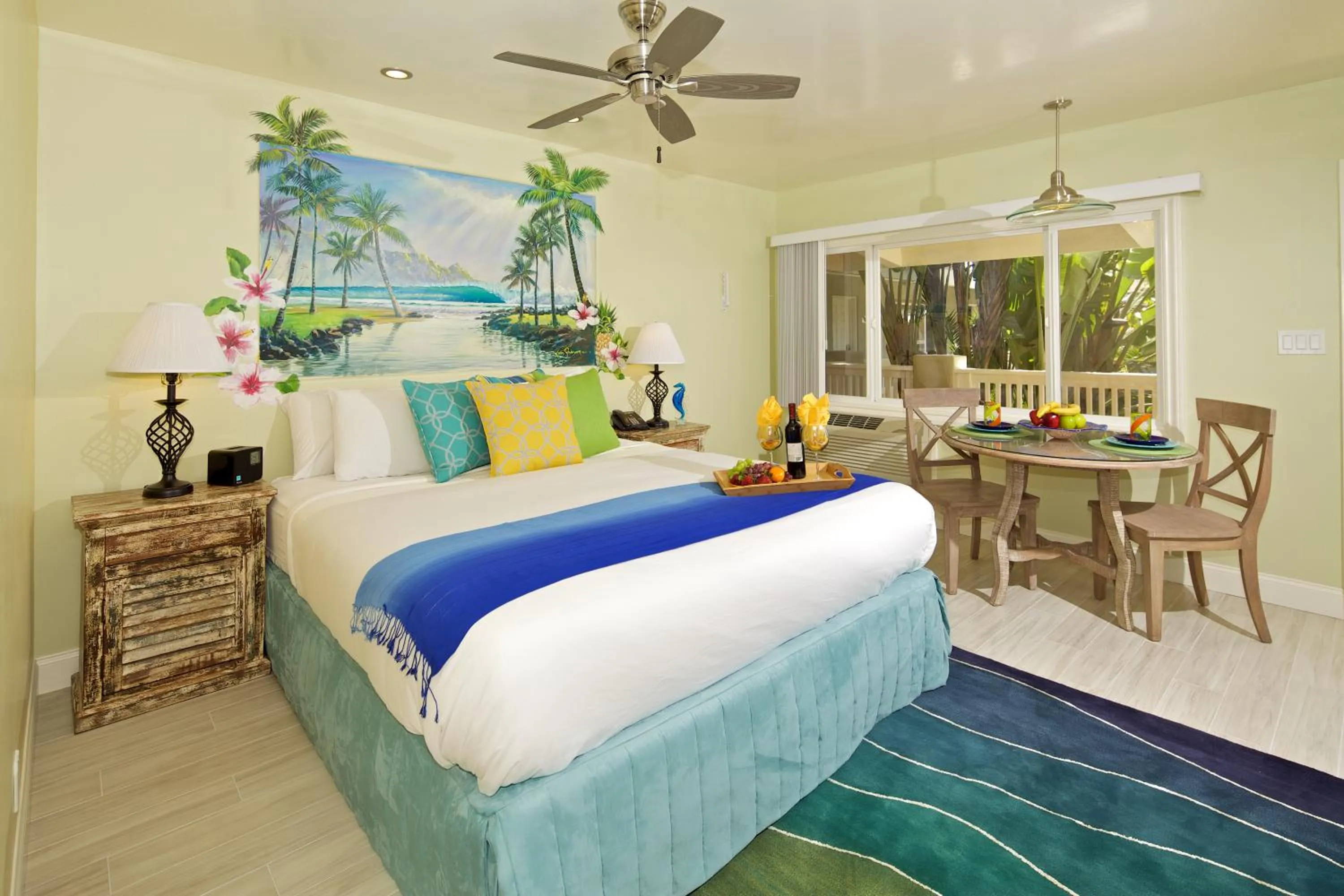 Bed in Ocean Palms Beach Resort