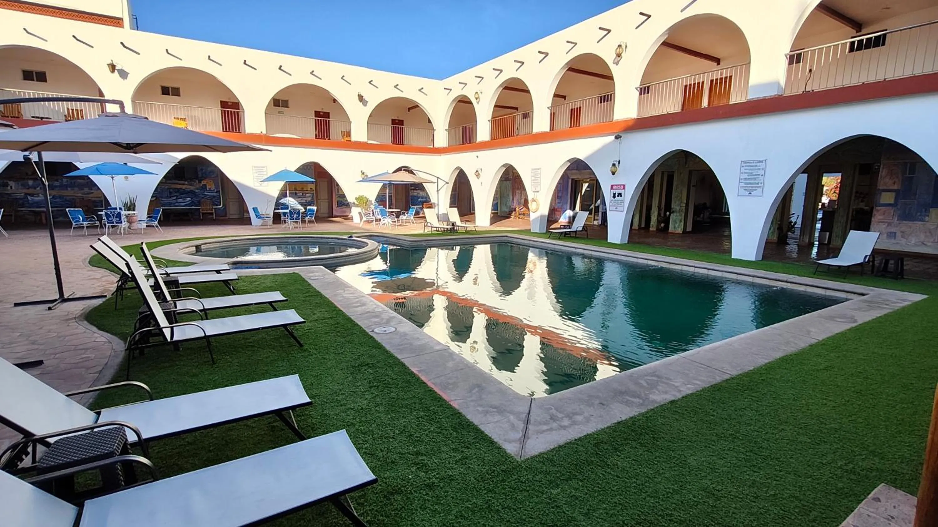 Property building in Hotel Hacienda Bugambilias La Paz