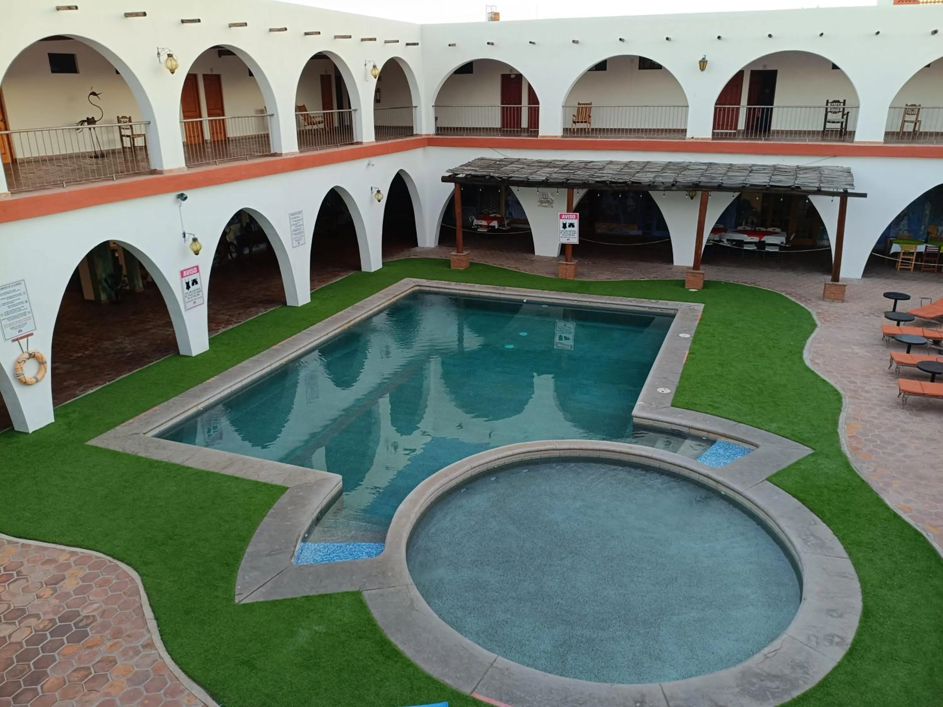 Property building in Hotel Hacienda Bugambilias La Paz