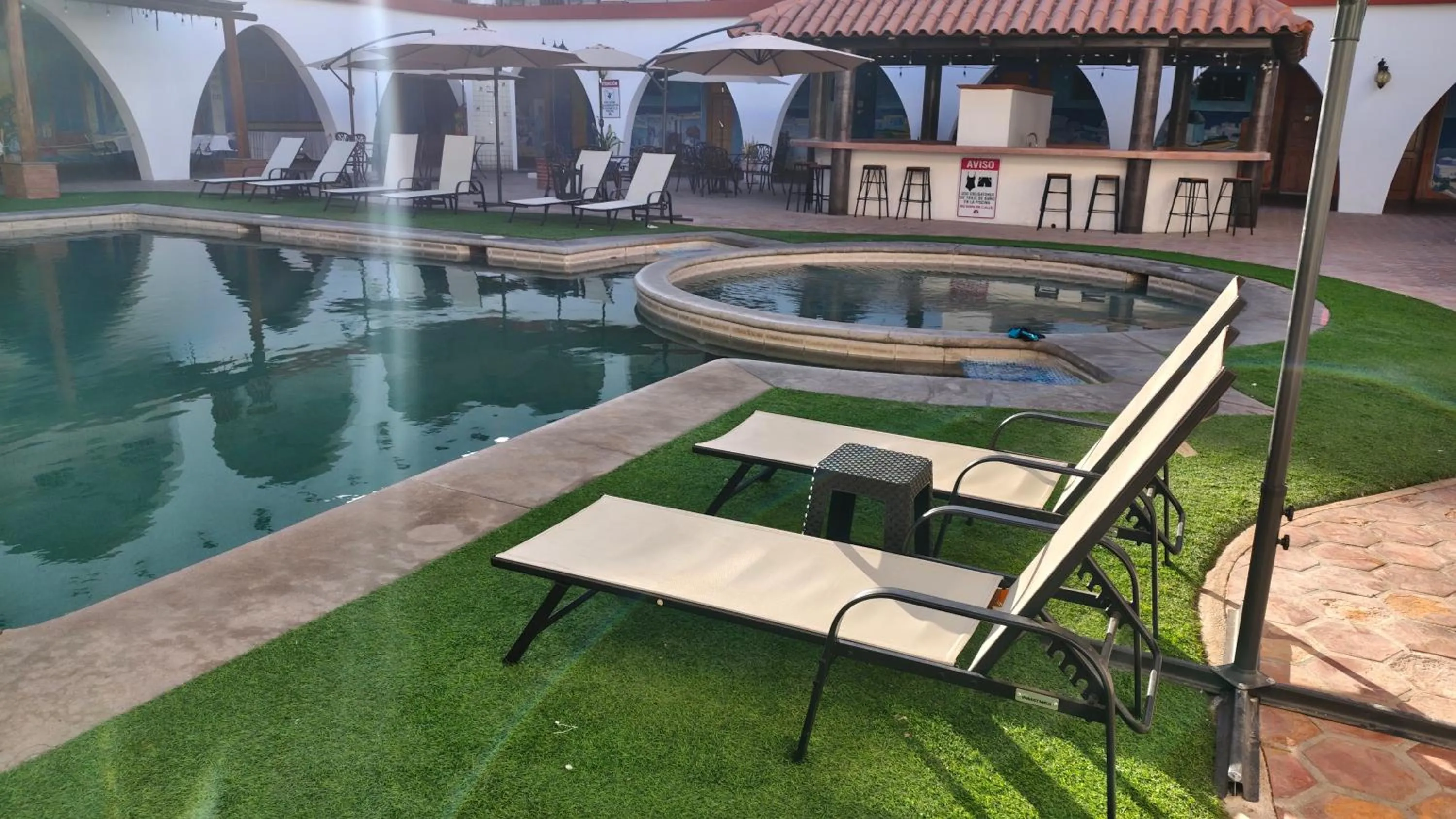 Property building in Hotel Hacienda Bugambilias La Paz