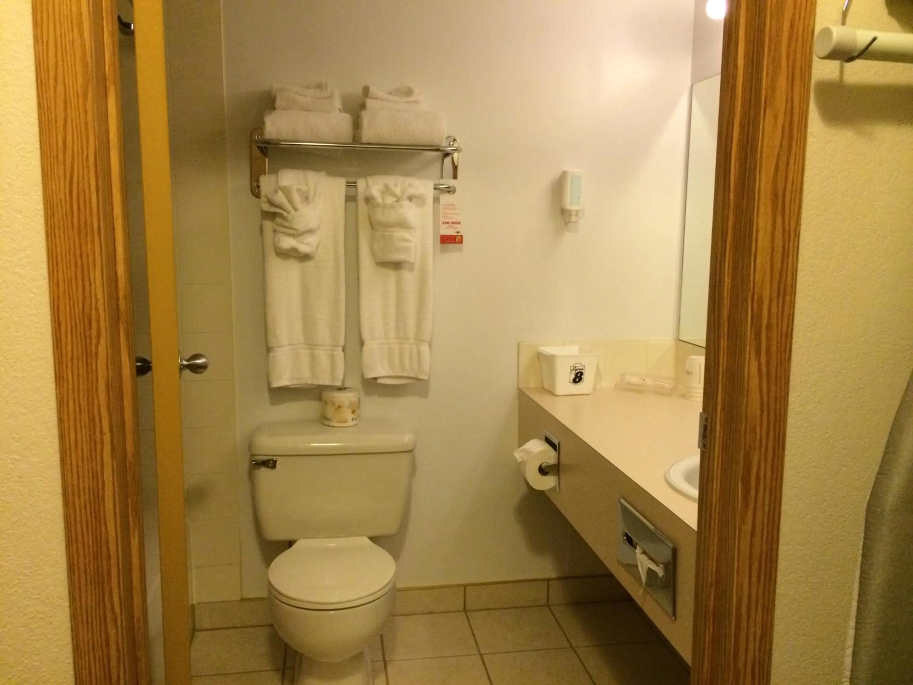 Bathroom in Super 8 by Wyndham Drayton Valley