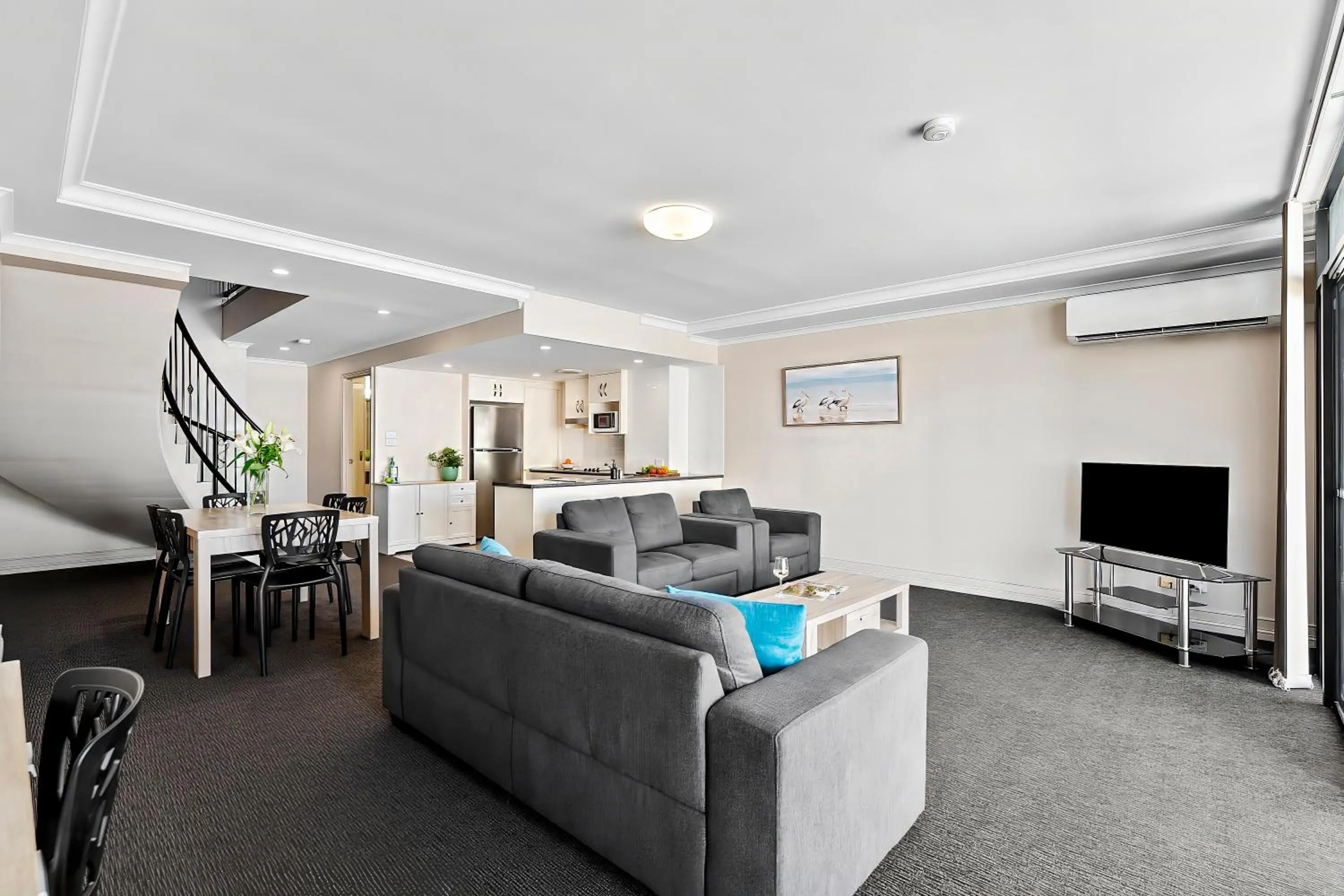 Living room in Cityville Apartments & Motel