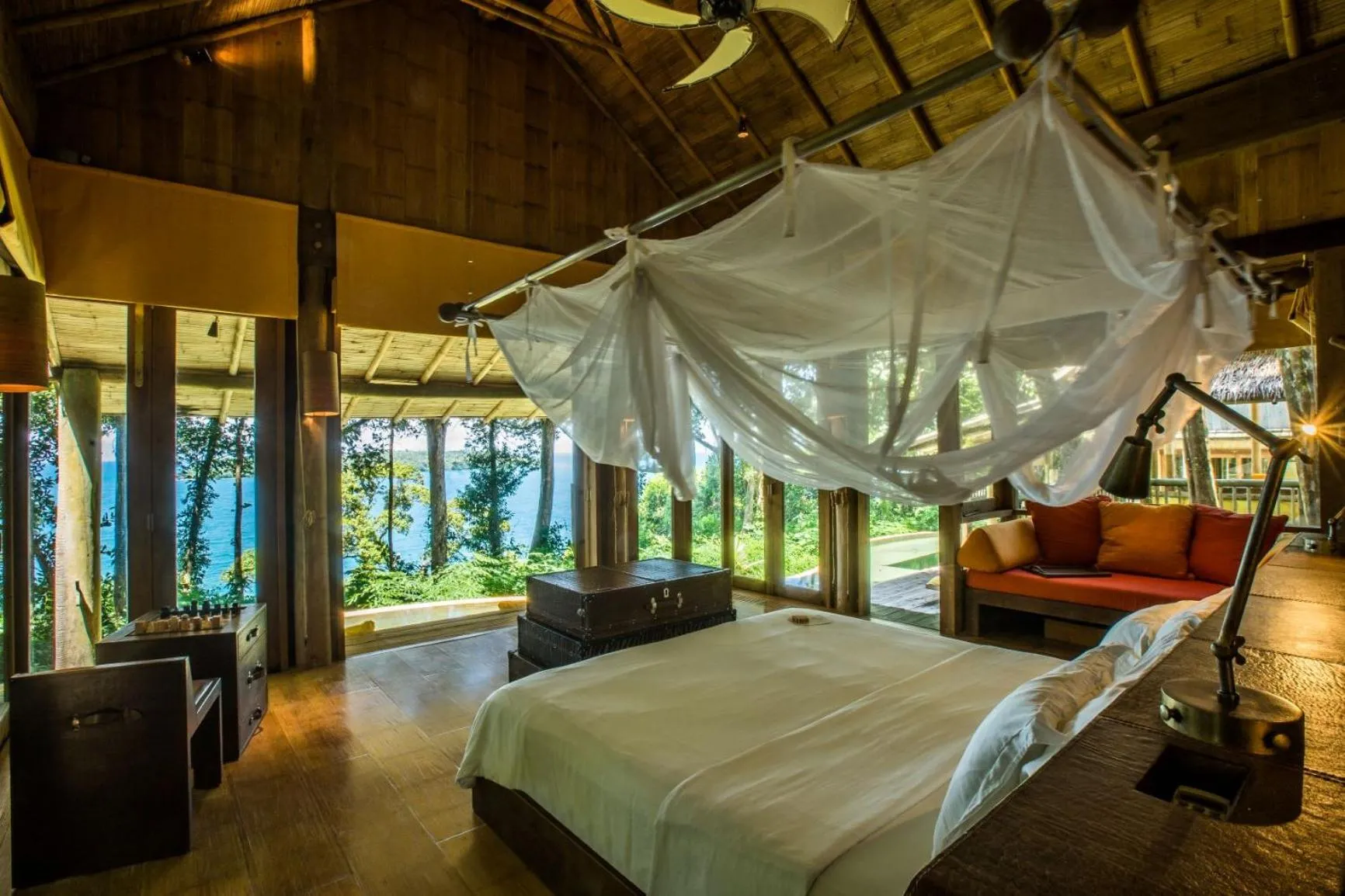 Bed in Soneva Kiri