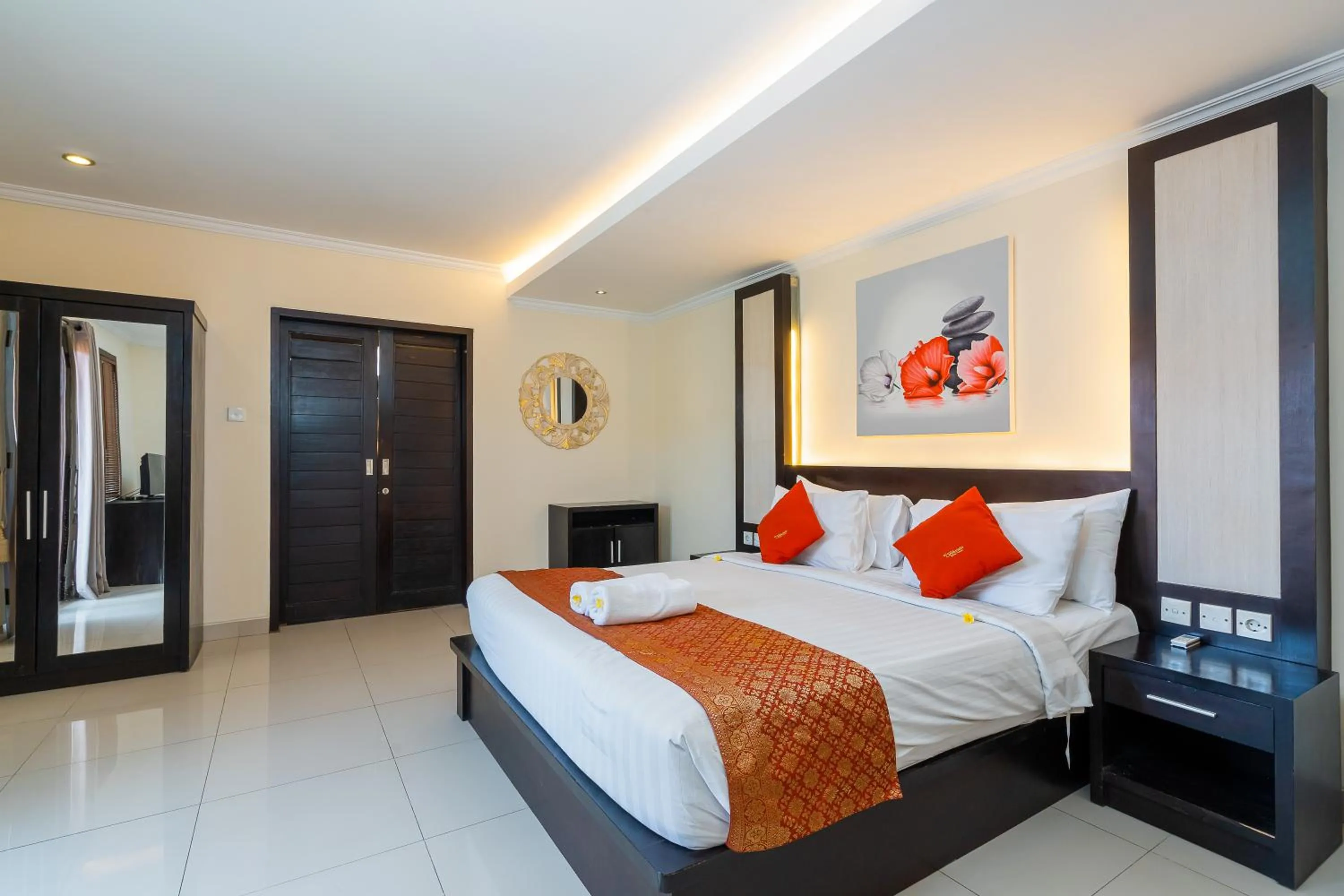 Bed in De' Bharata Bali Villas