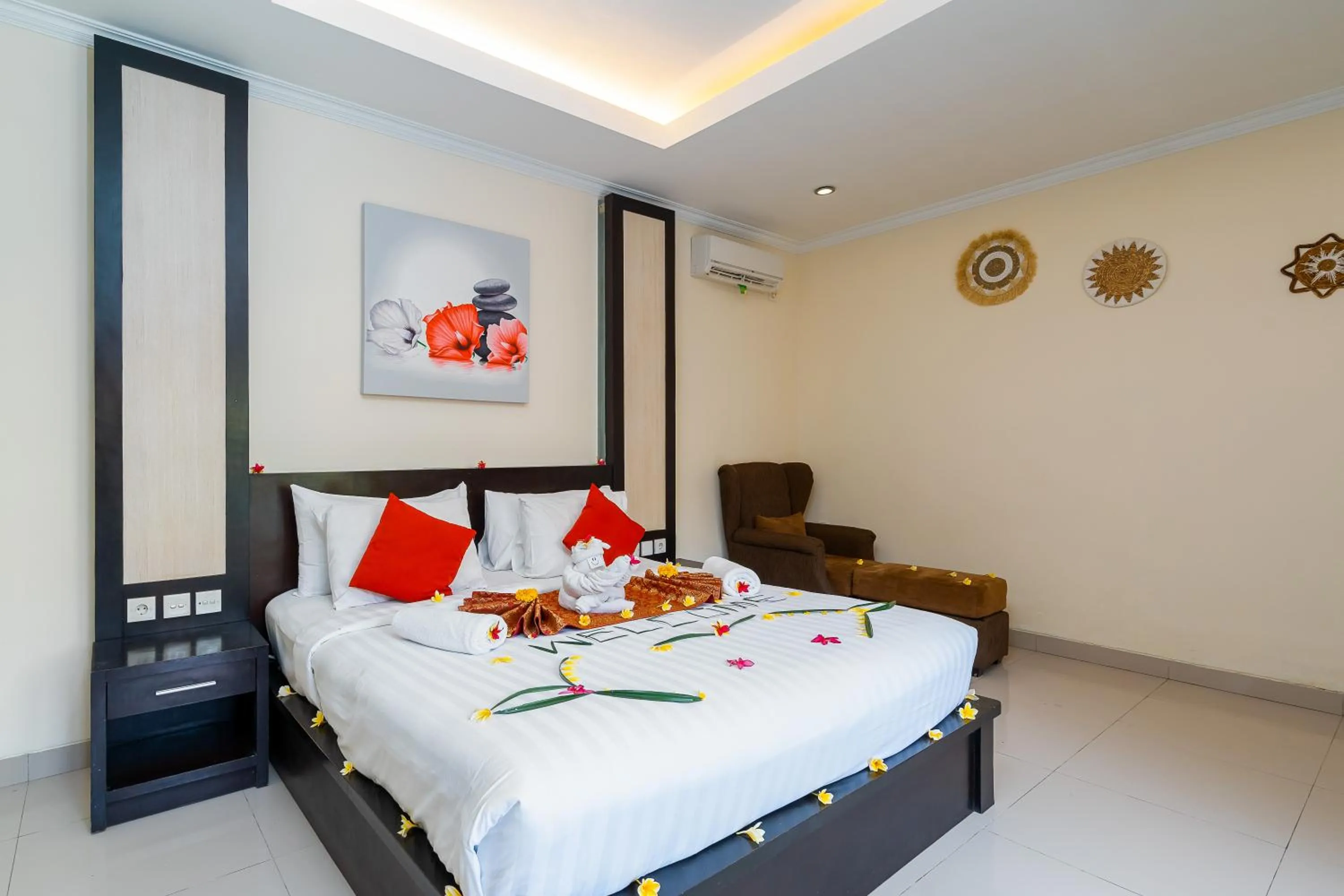 Bed in De' Bharata Bali Villas