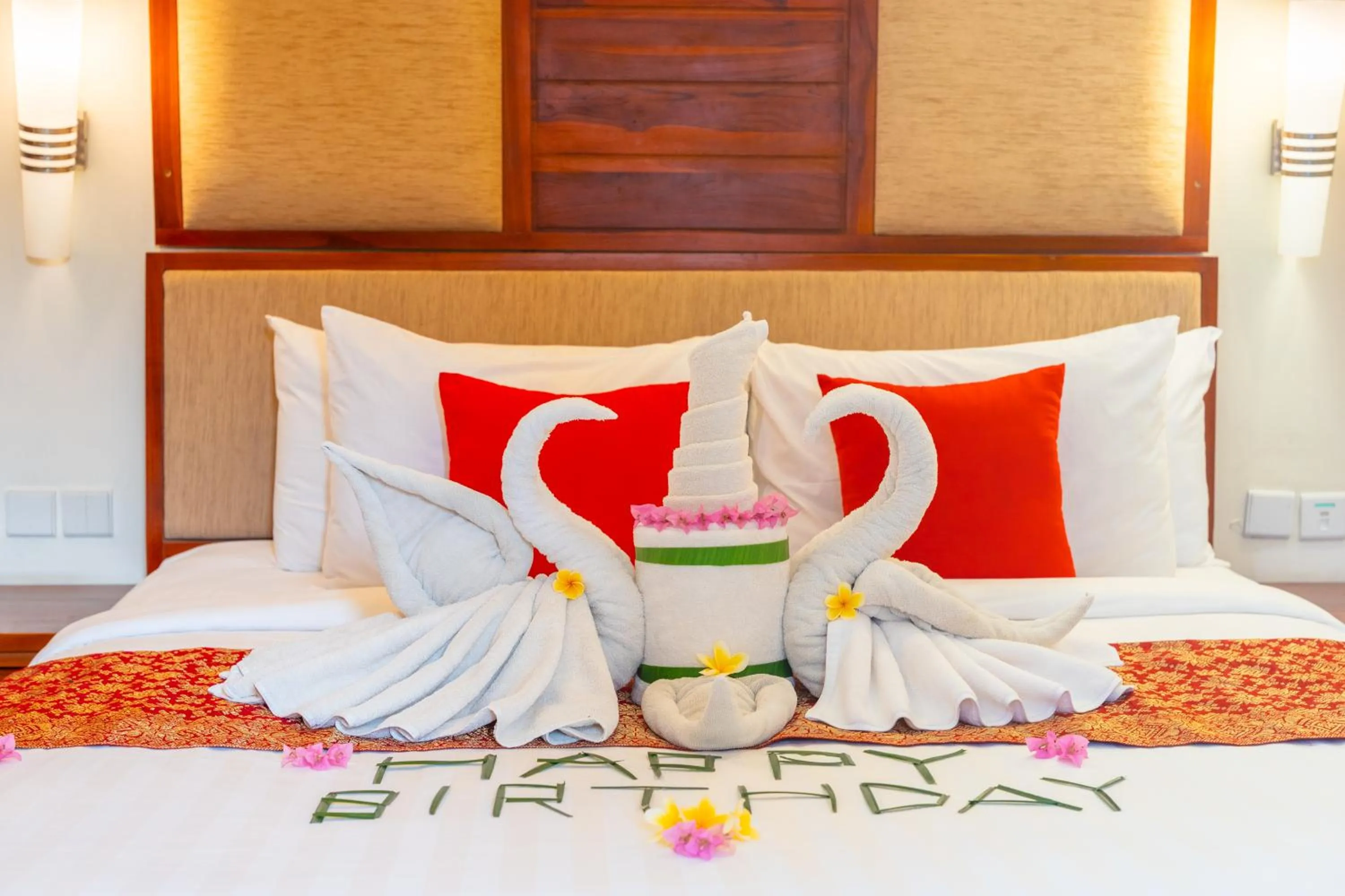 Bed in De' Bharata Bali Villas