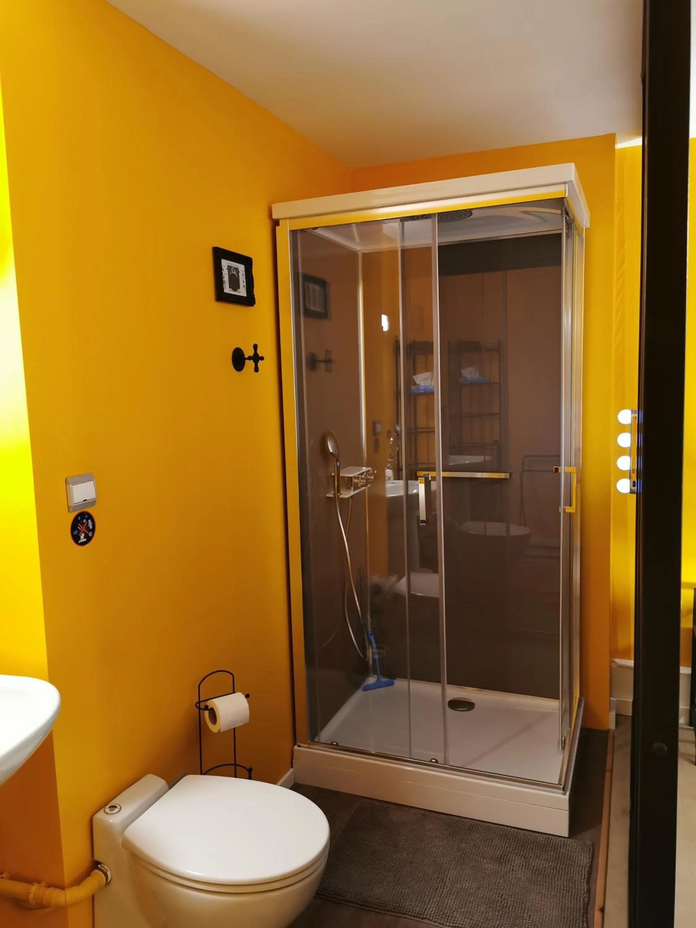 Shower in Chambres d'hôtes La Tuilerie