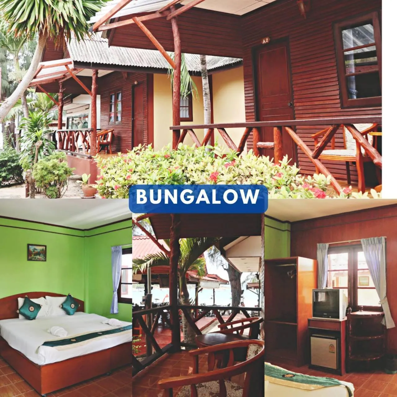 Bed in Island View Bungalows
