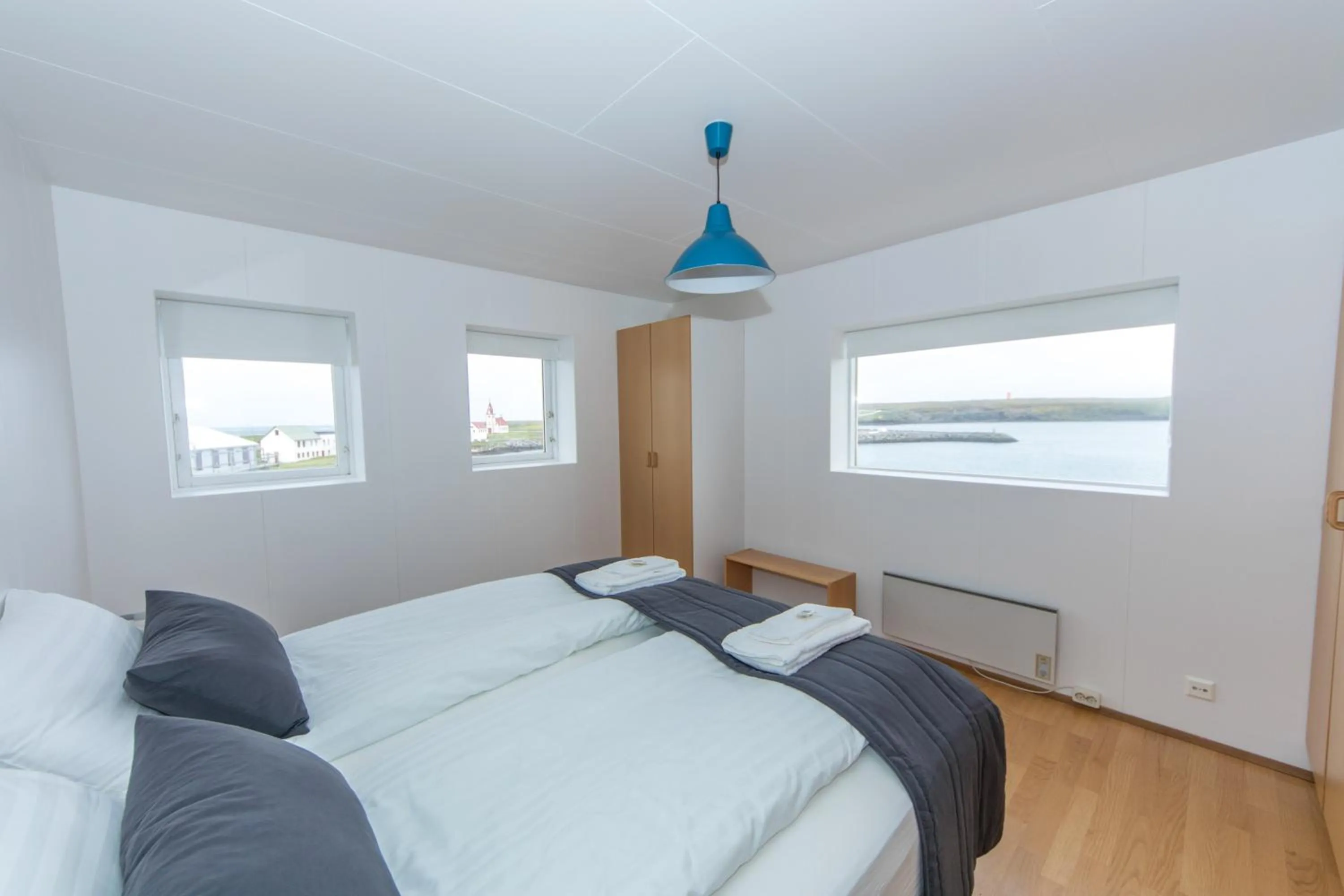 Bed in Hotel Nordurljos