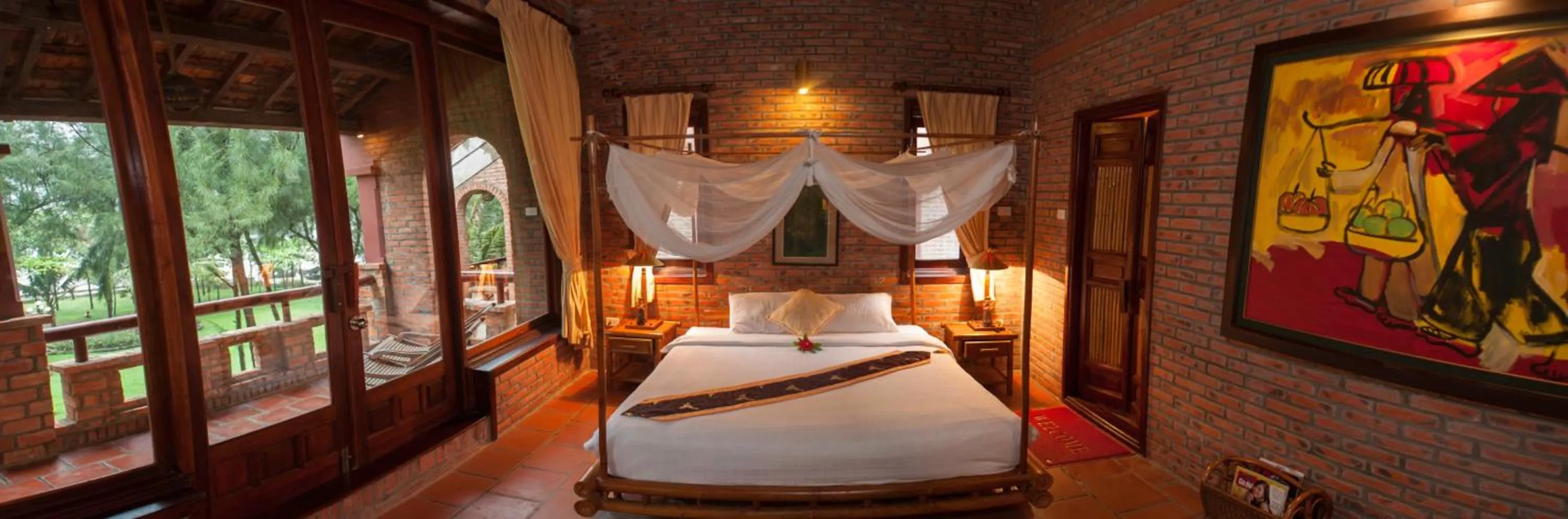 Bed in Van Chai Resort