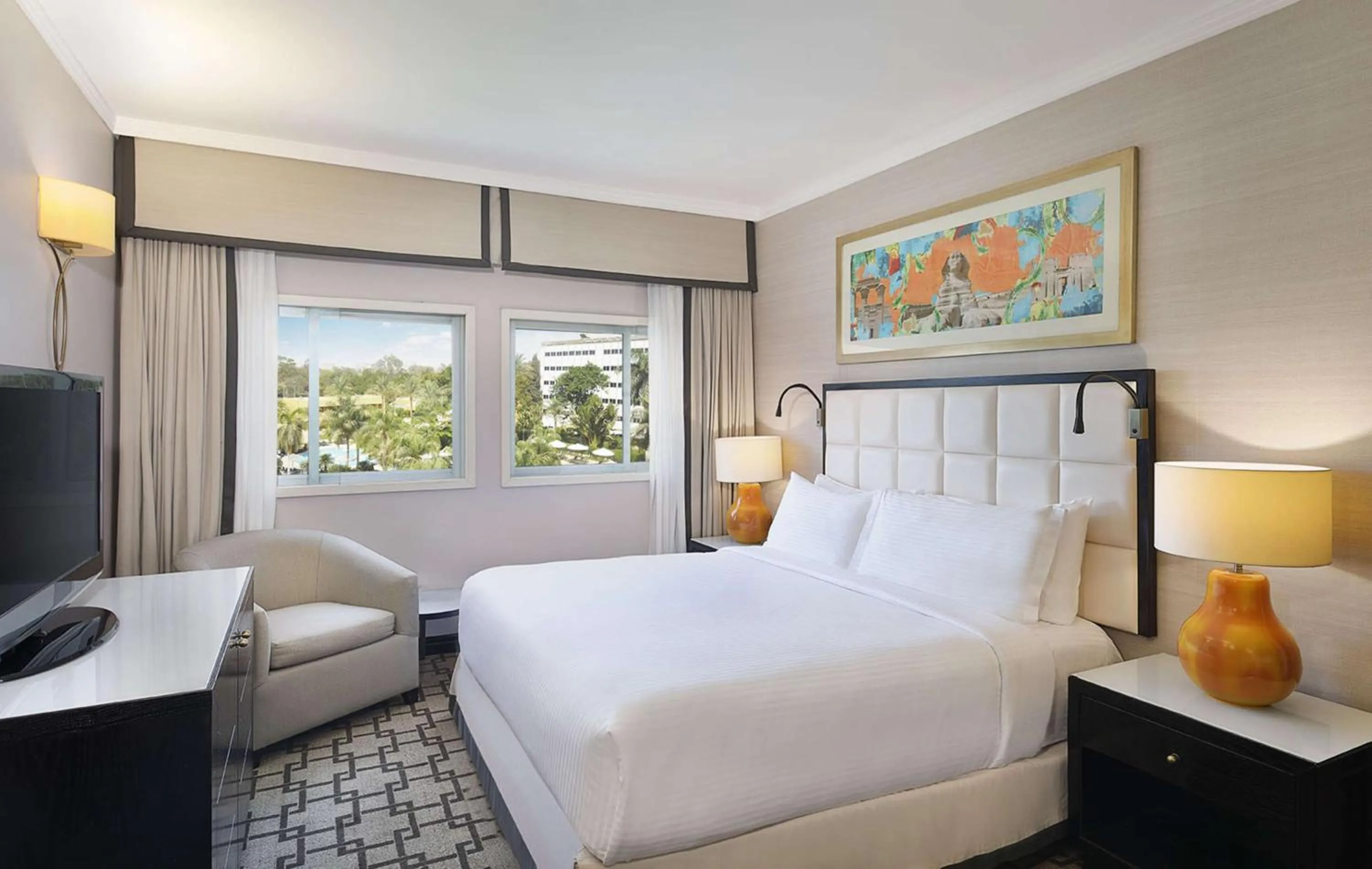 Bed in Hilton Cairo Heliopolis Hotel