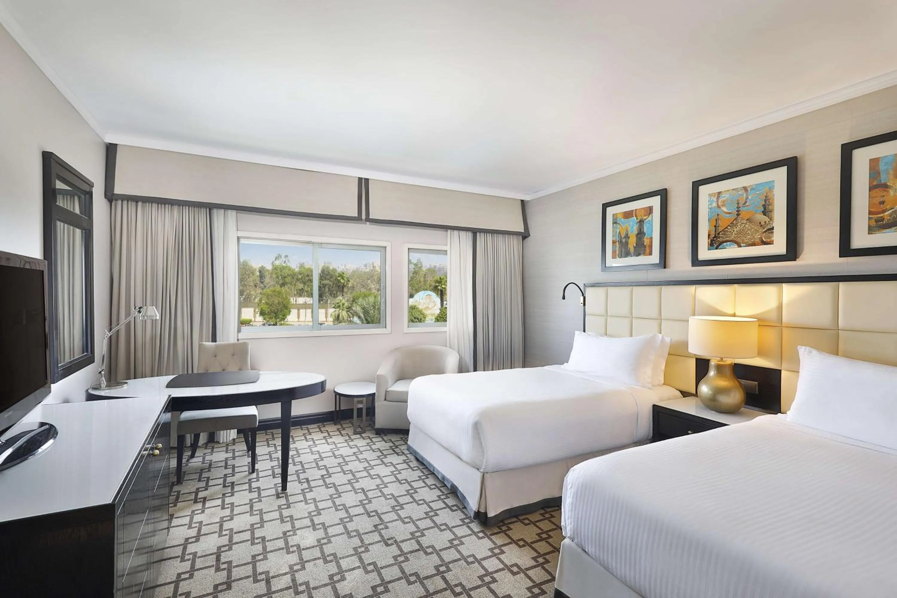 Bed in Hilton Cairo Heliopolis Hotel