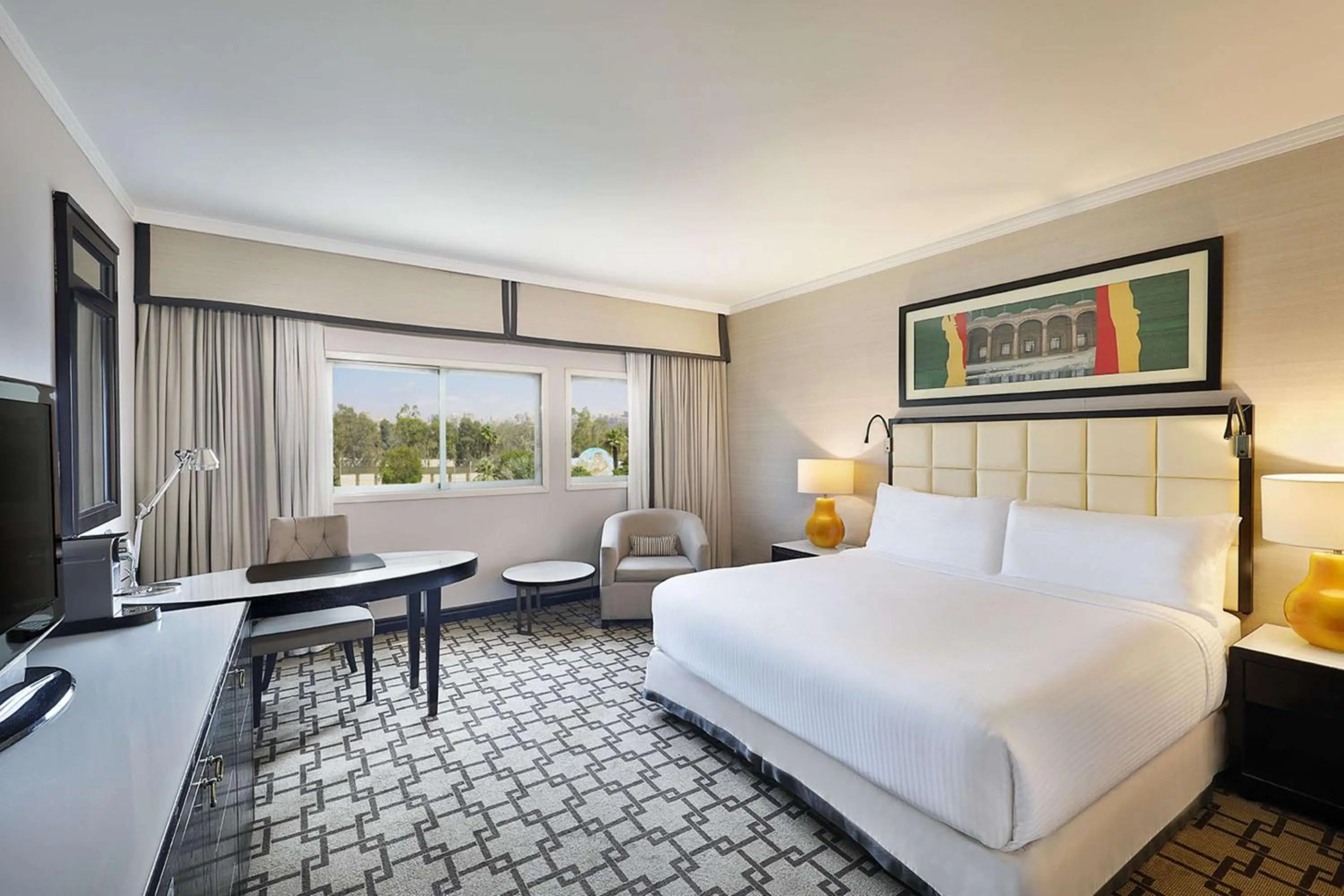 Bed in Hilton Cairo Heliopolis Hotel