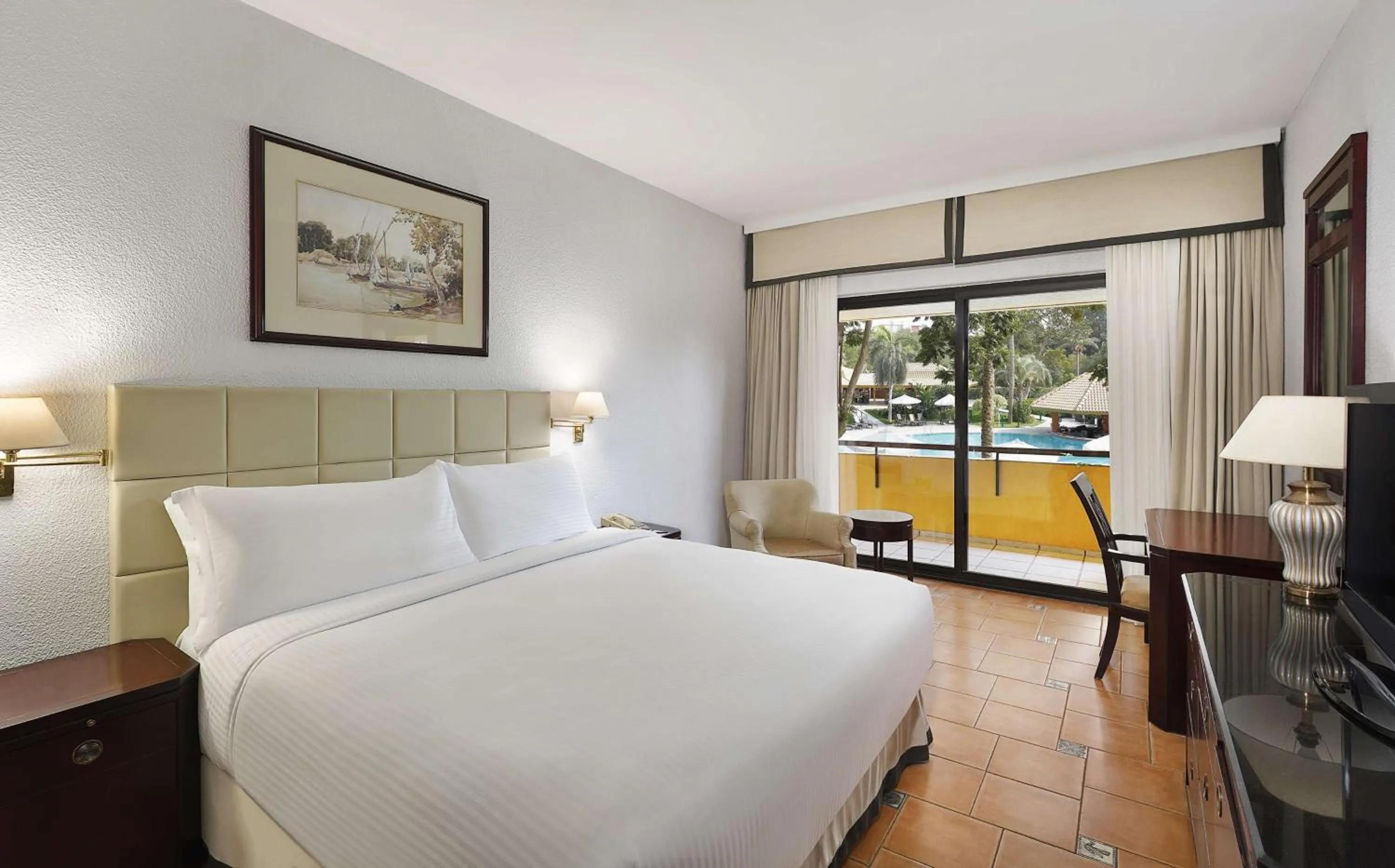 Bed in Hilton Cairo Heliopolis Hotel