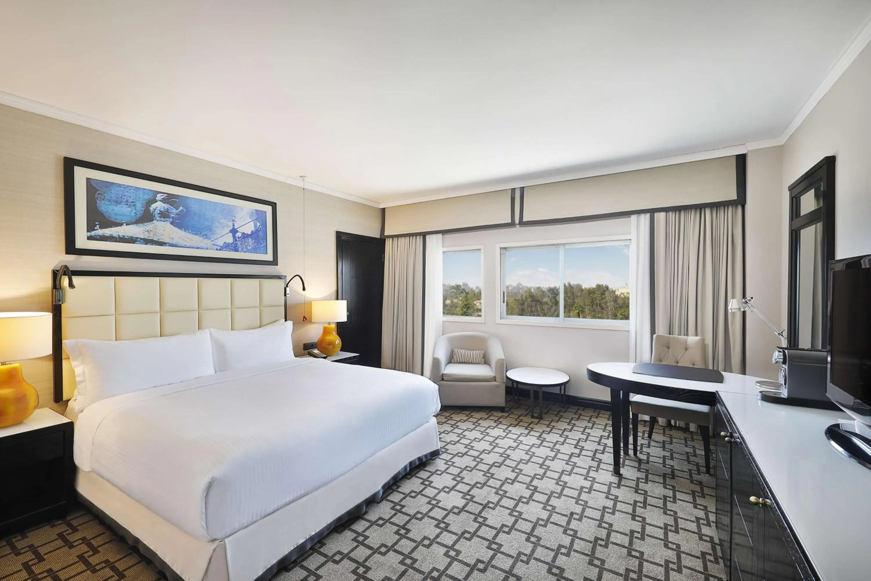 Bed in Hilton Cairo Heliopolis Hotel