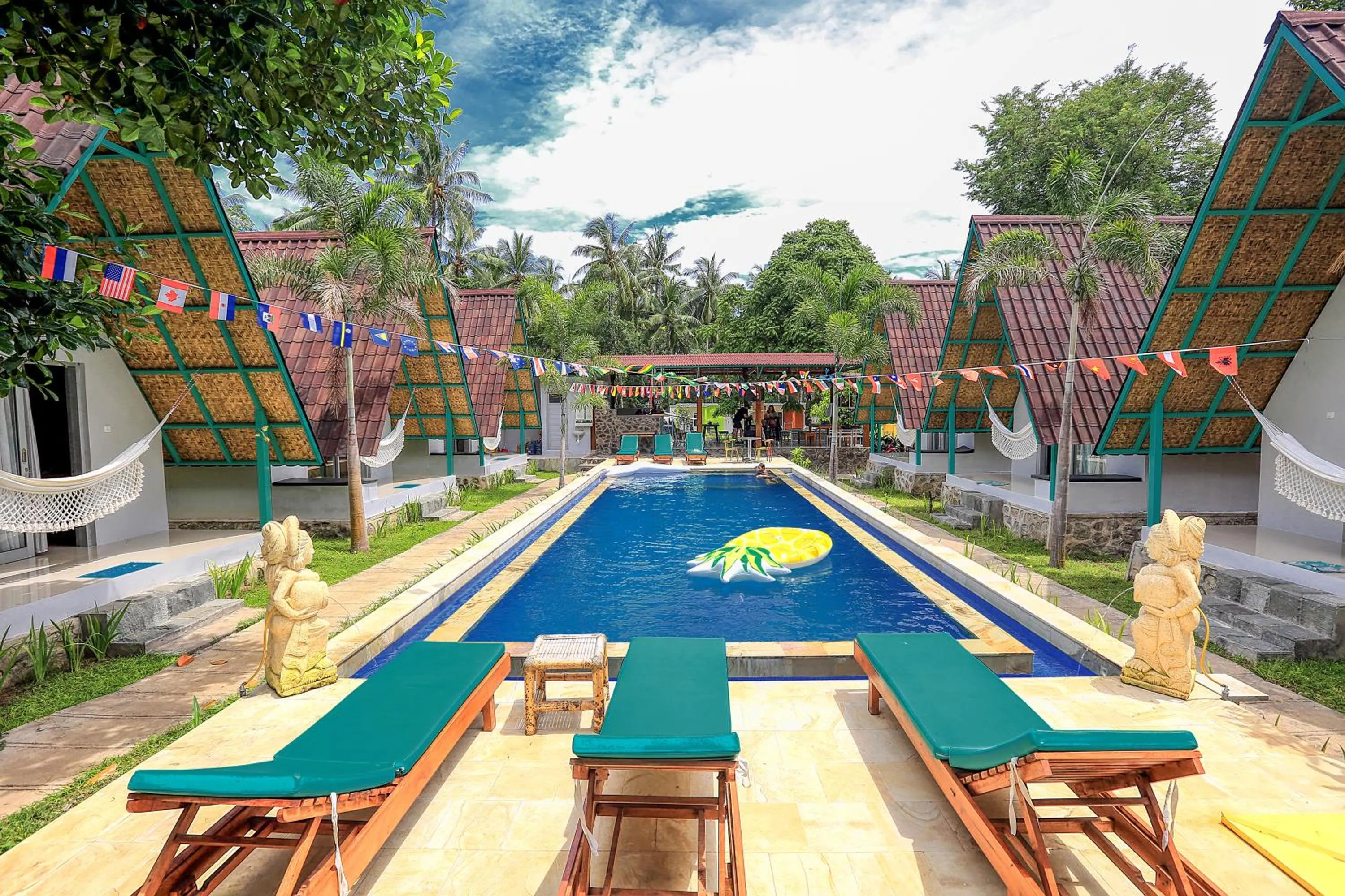 Pool view in Makarma Resort Lombok