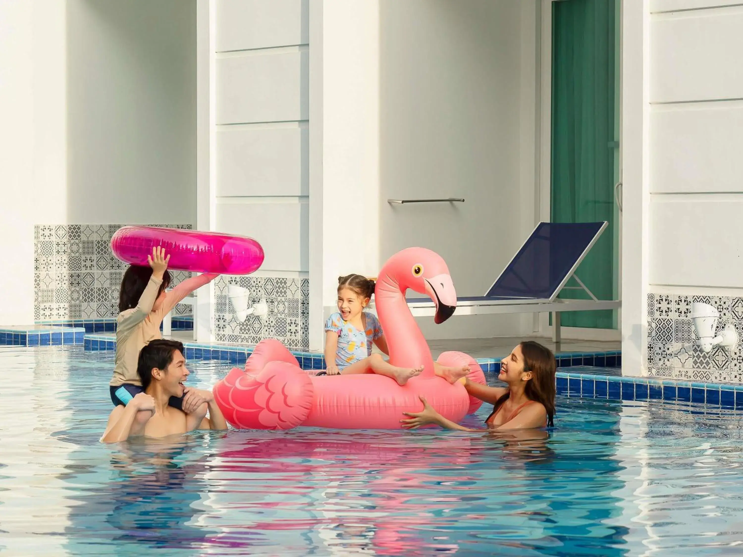 Pool view in Mövenpick Myth Hotel Patong Phuket Pool view in Mövenpick Myth Hotel Patong Phuket