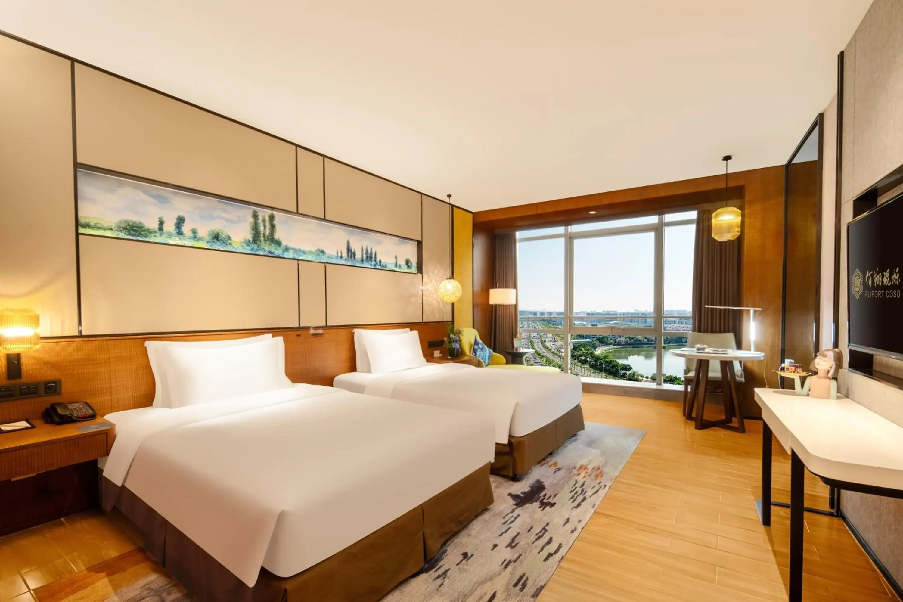 Bedroom, Bed in Hisilk Artwork Center Fliport Coso Hotel Bedroom, Bed in Hisilk Artwork Center Fliport Coso Hotel