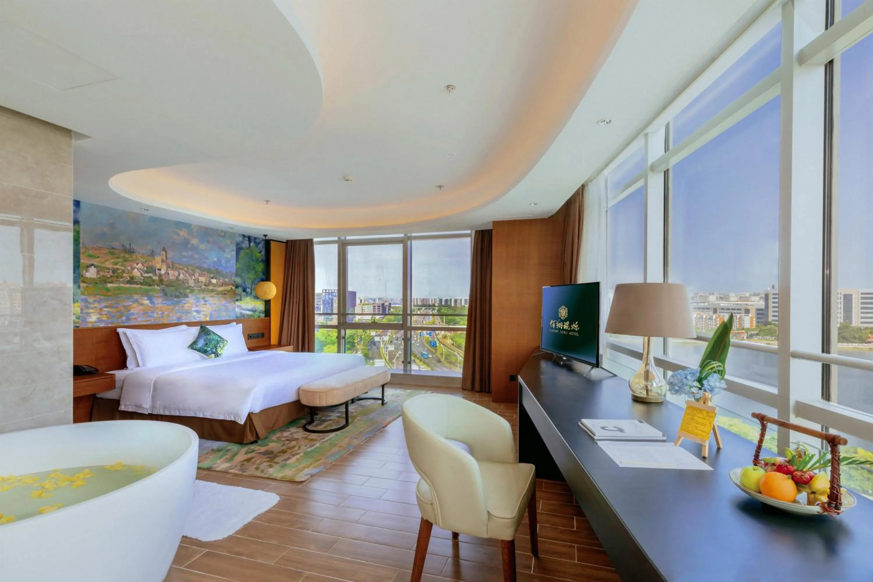 Bedroom in Hisilk Artwork Center Fliport Coso Hotel