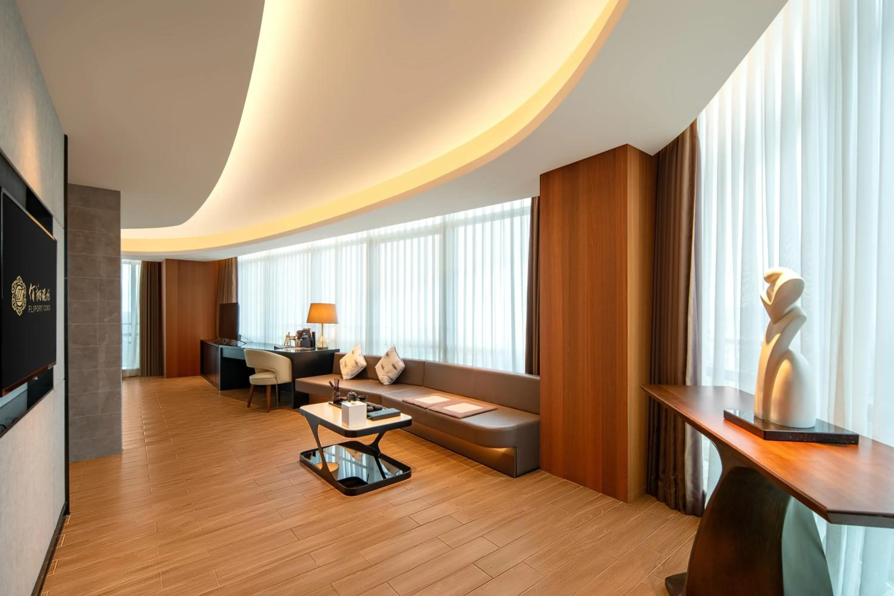 Seating area in Hisilk Artwork Center Fliport Coso Hotel