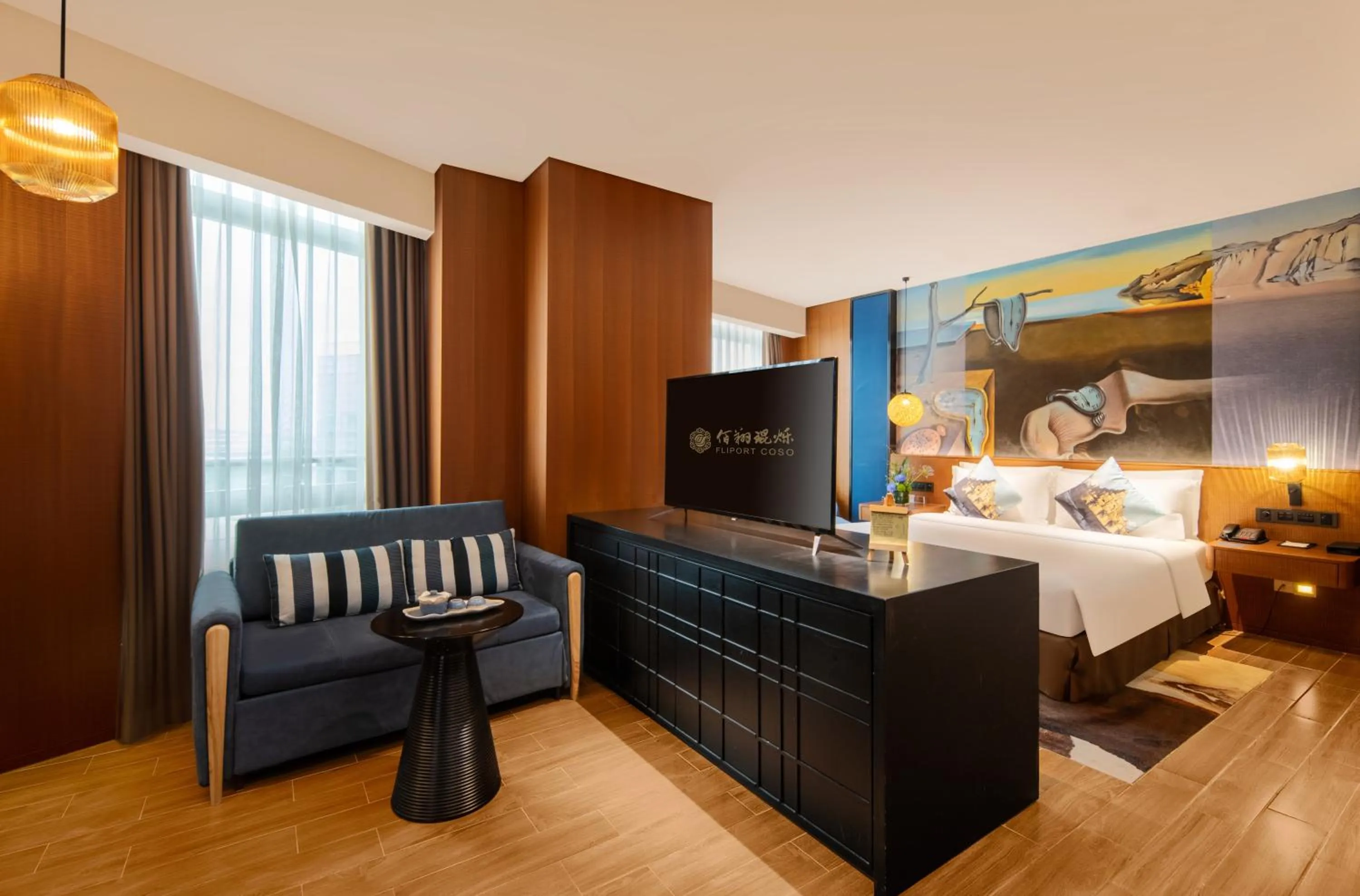 Bedroom, Bed in Hisilk Artwork Center Fliport Coso Hotel