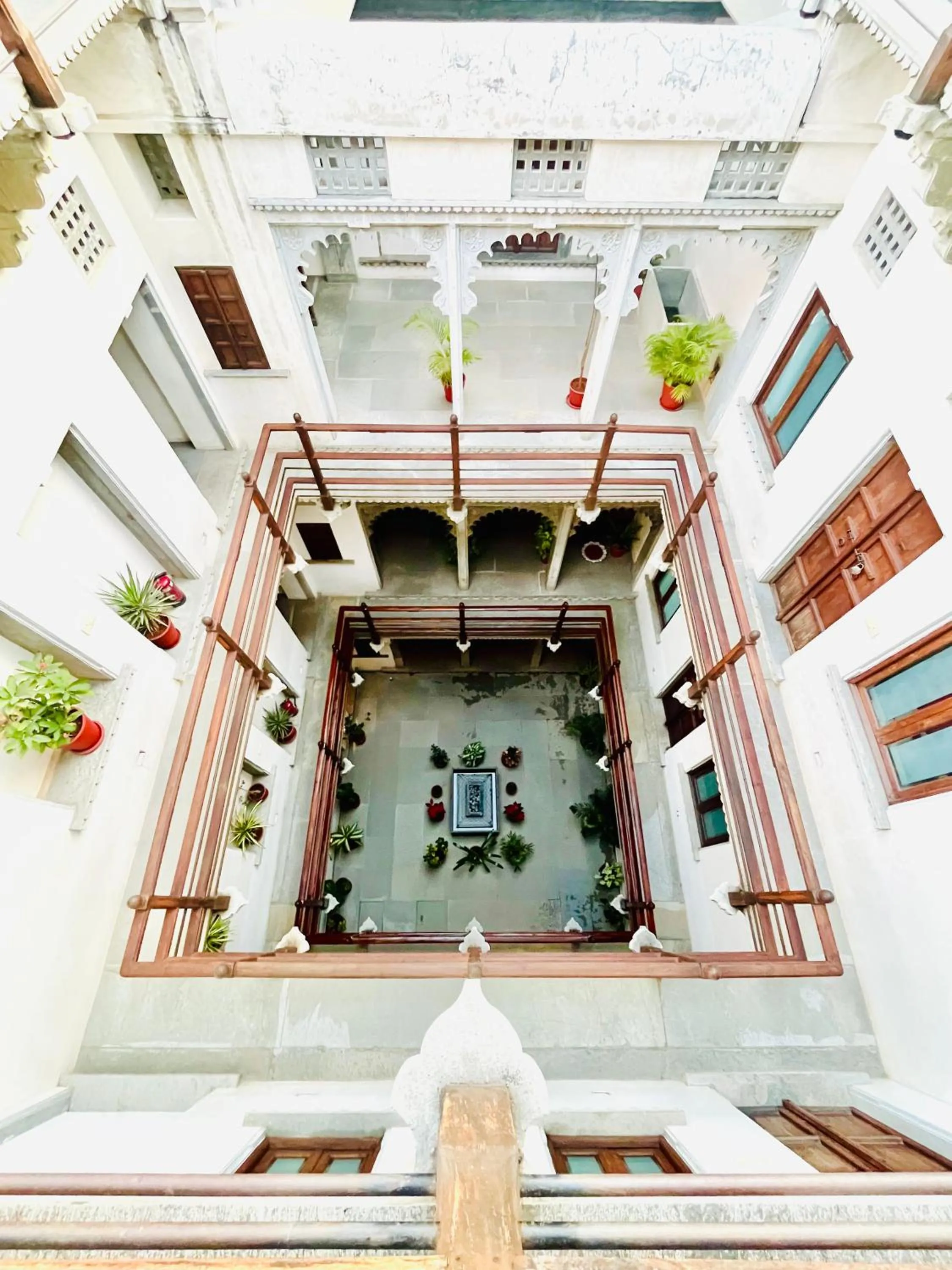 Inner courtyard view in Madri Haveli