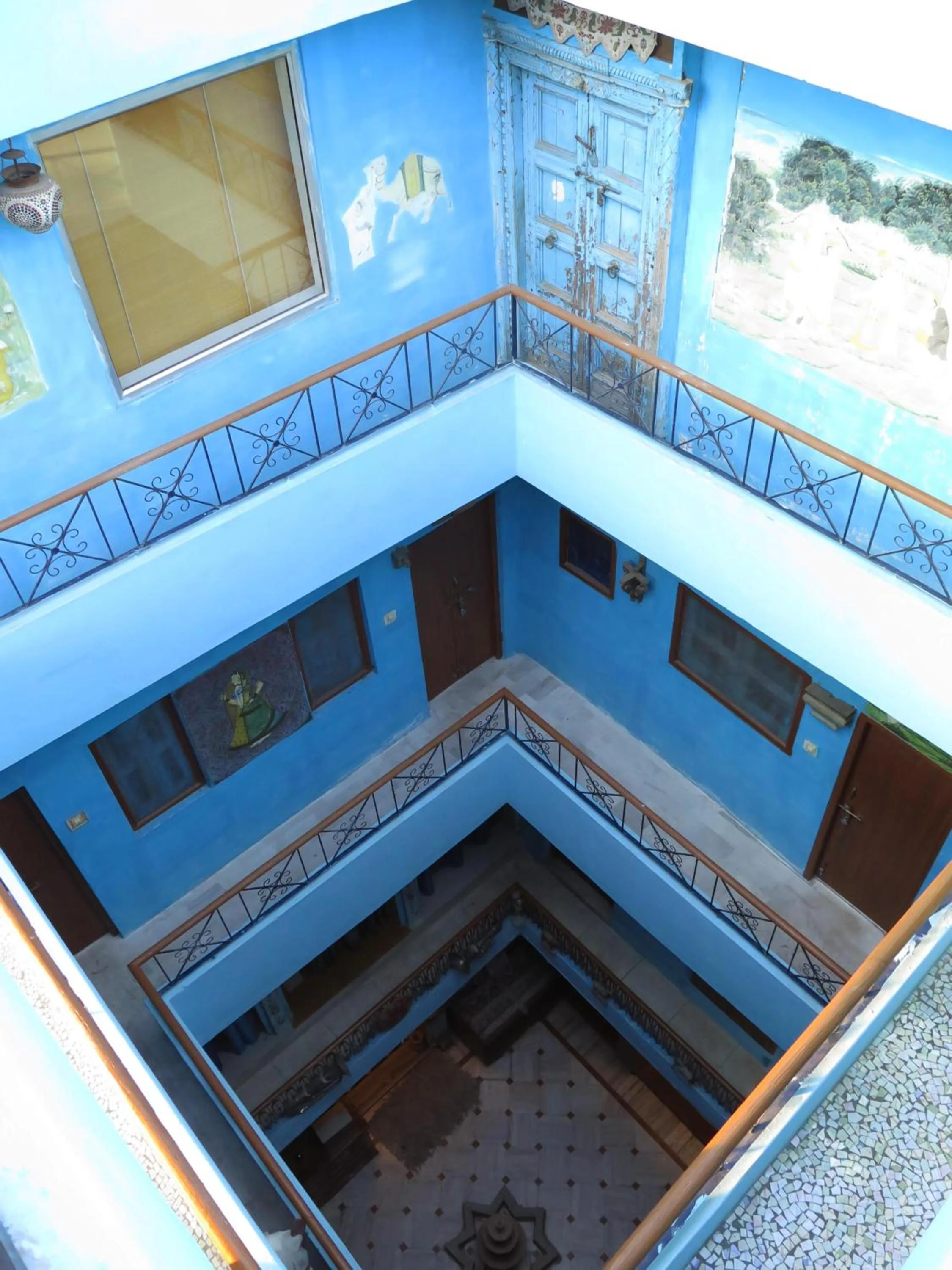 Decorative detail in Yogis Guest House