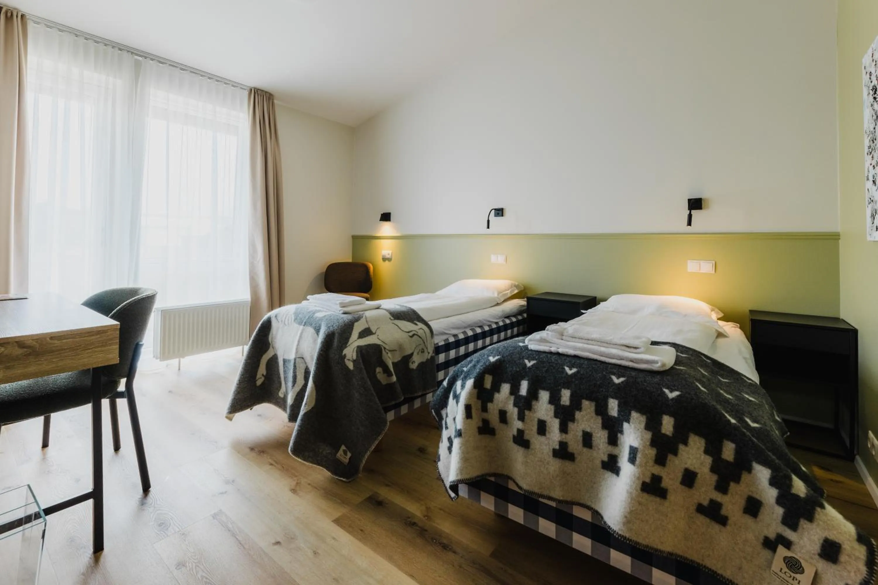 Decorative detail, Bed in Hótel Eldhestar