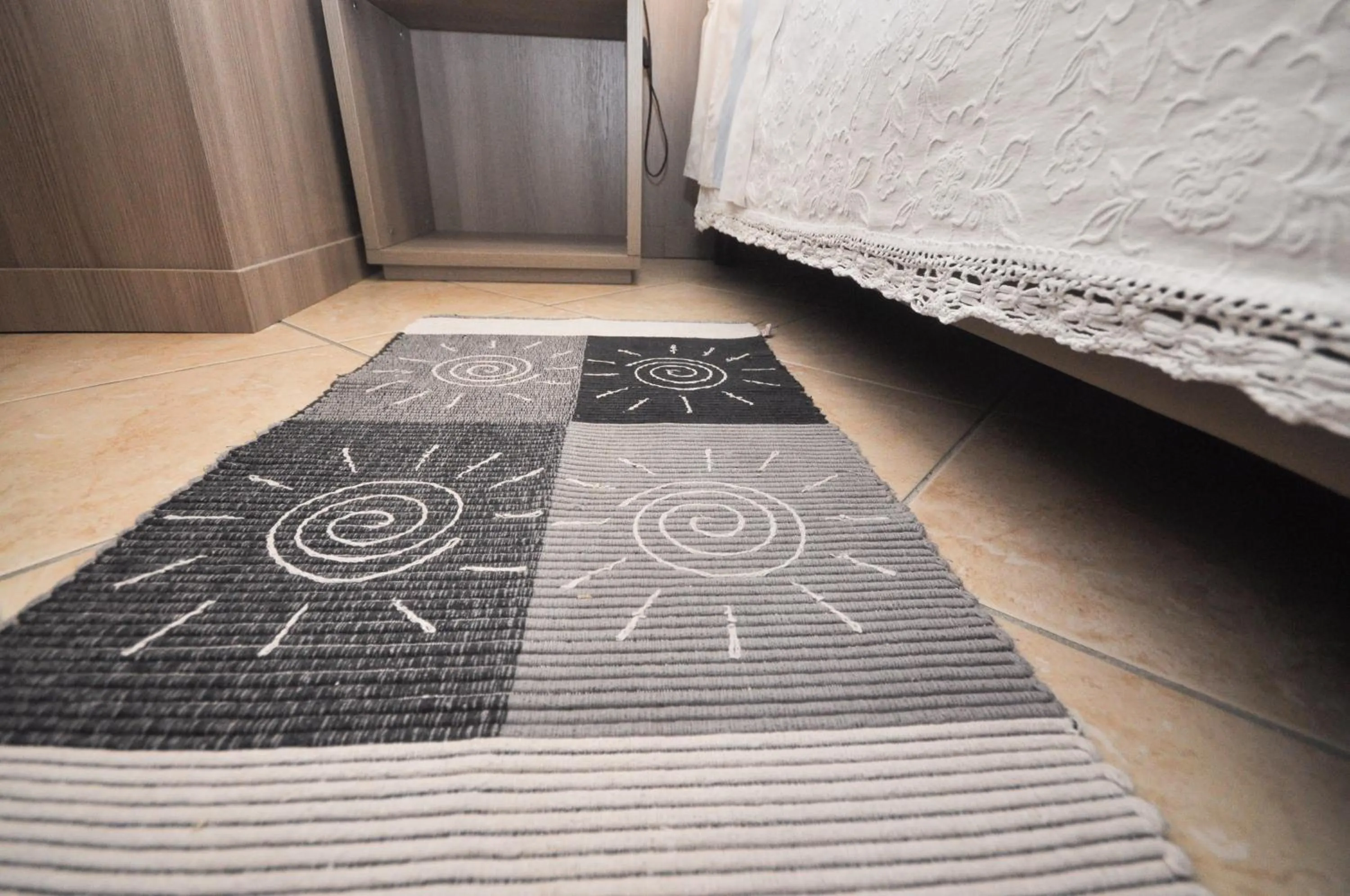 Decorative detail, Bed in Albergo Sole