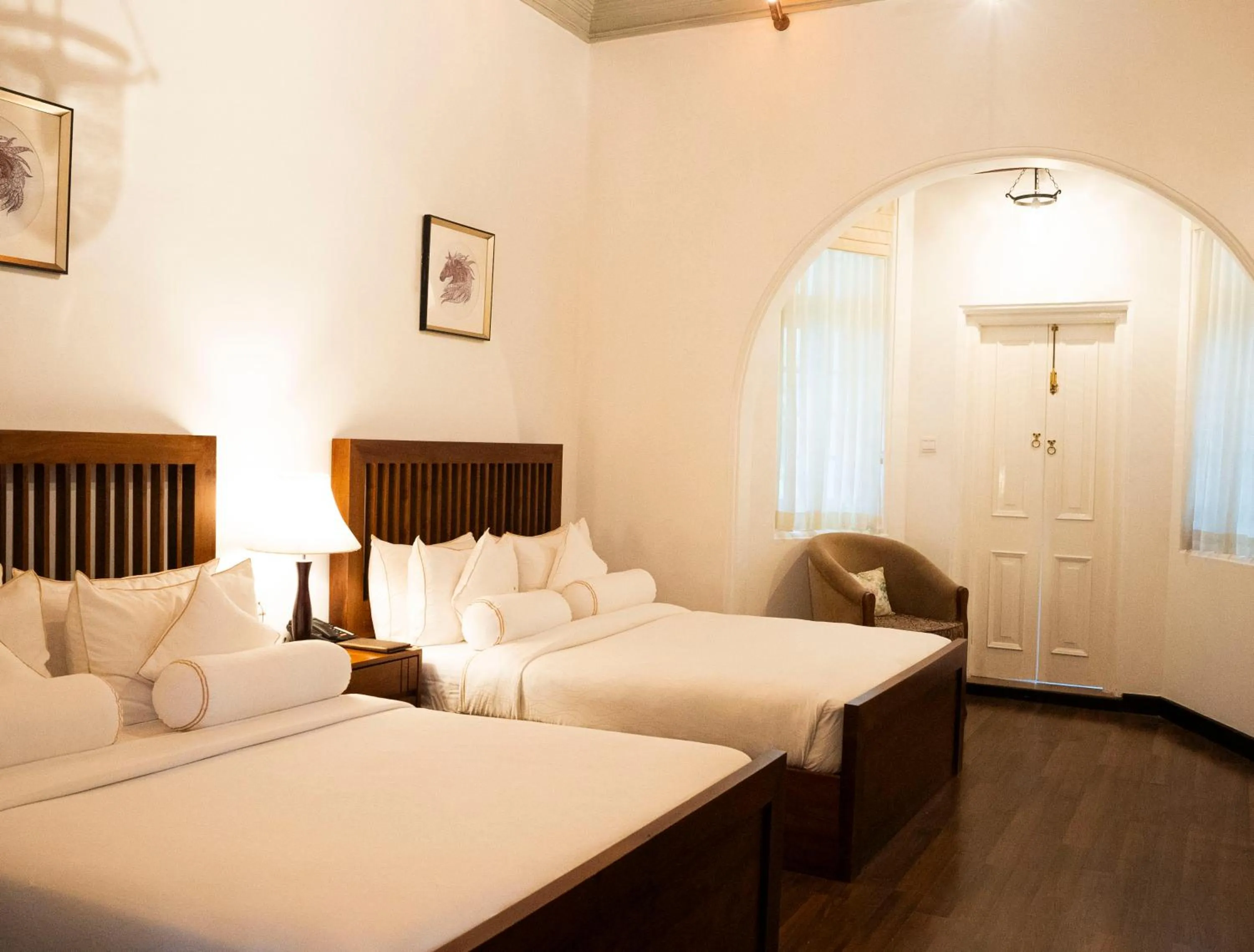 Bed in The Clovelly Bungalow