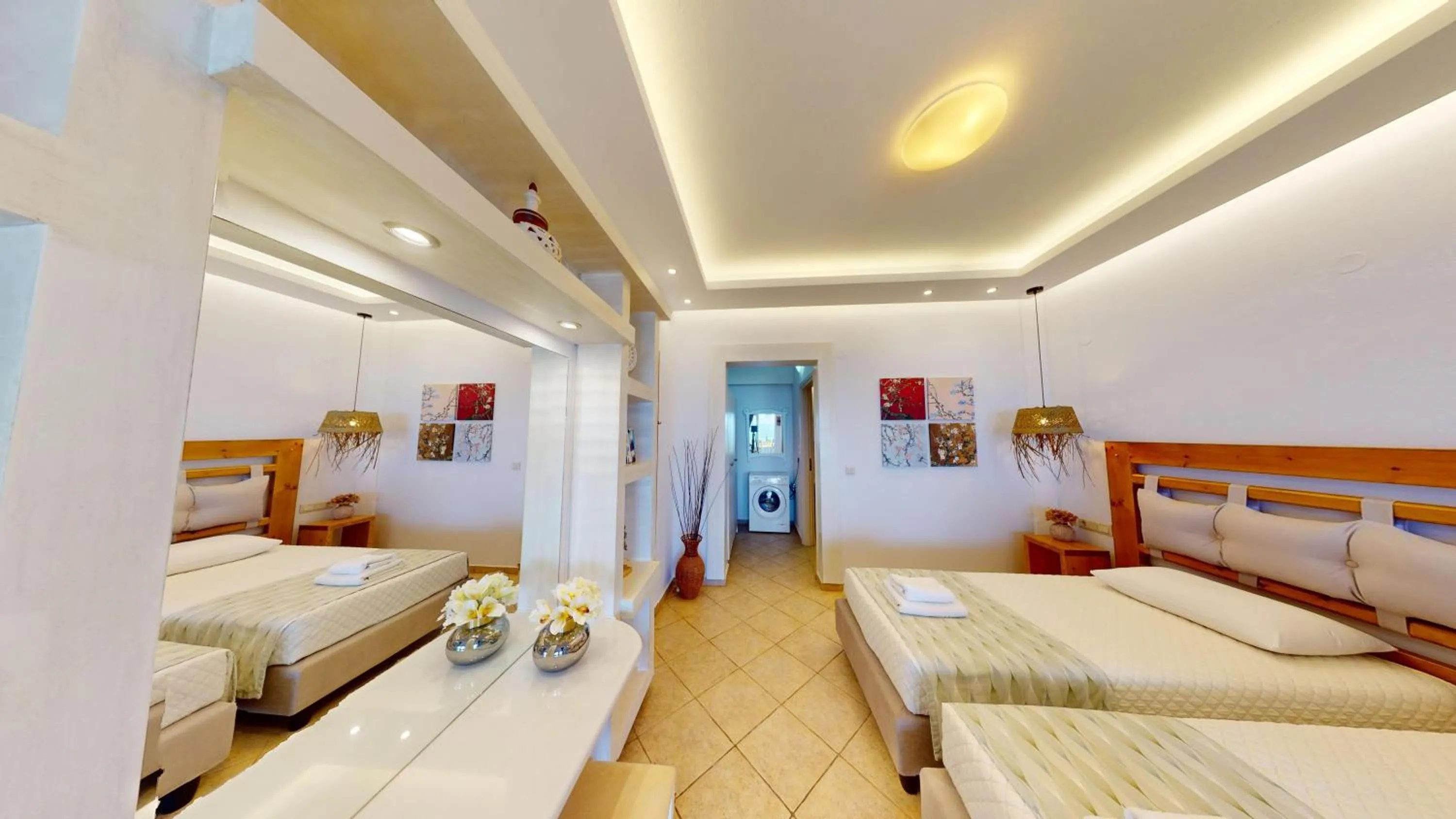 Bed in Aneria Suites