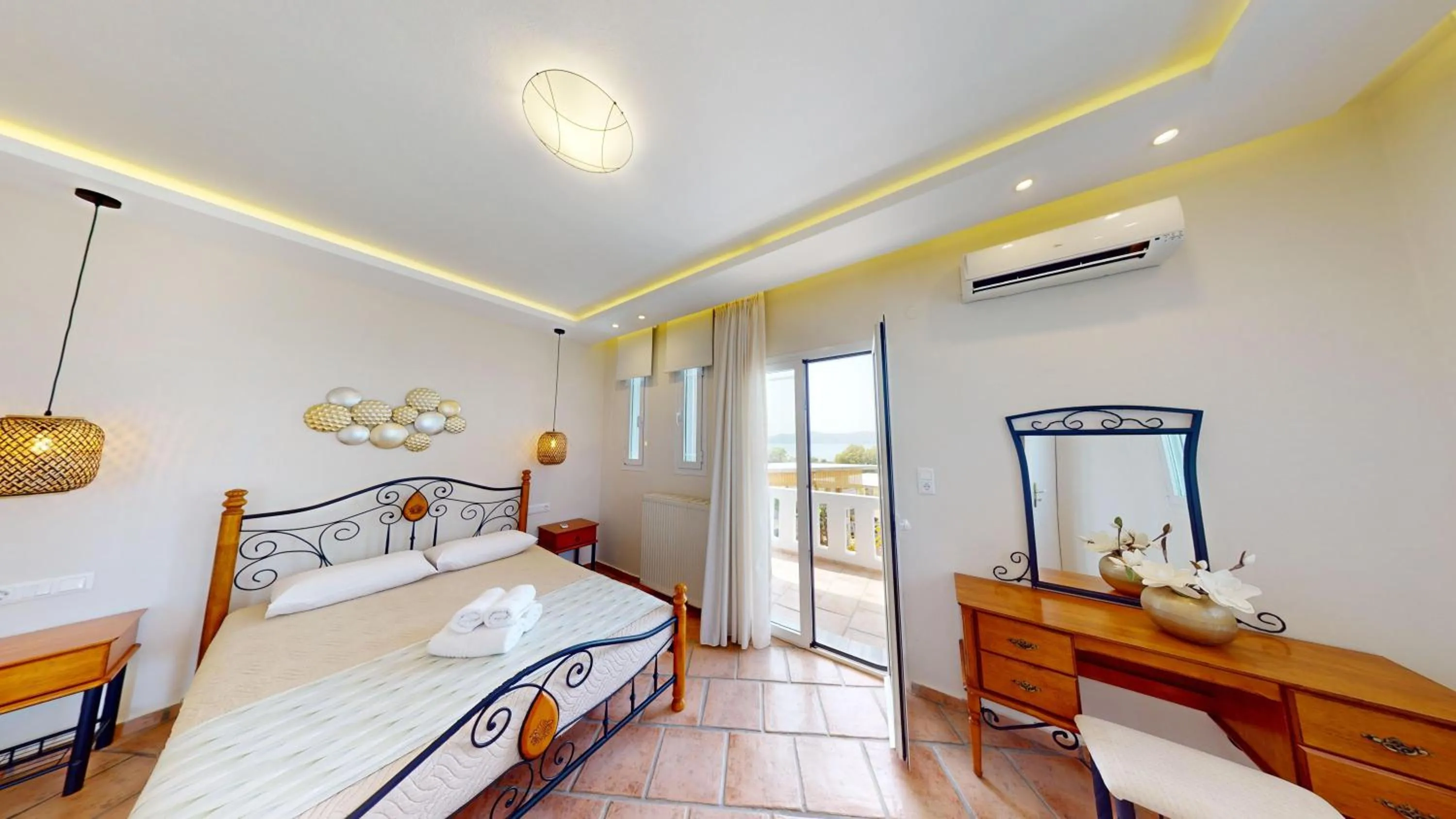 Bed in Aneria Suites