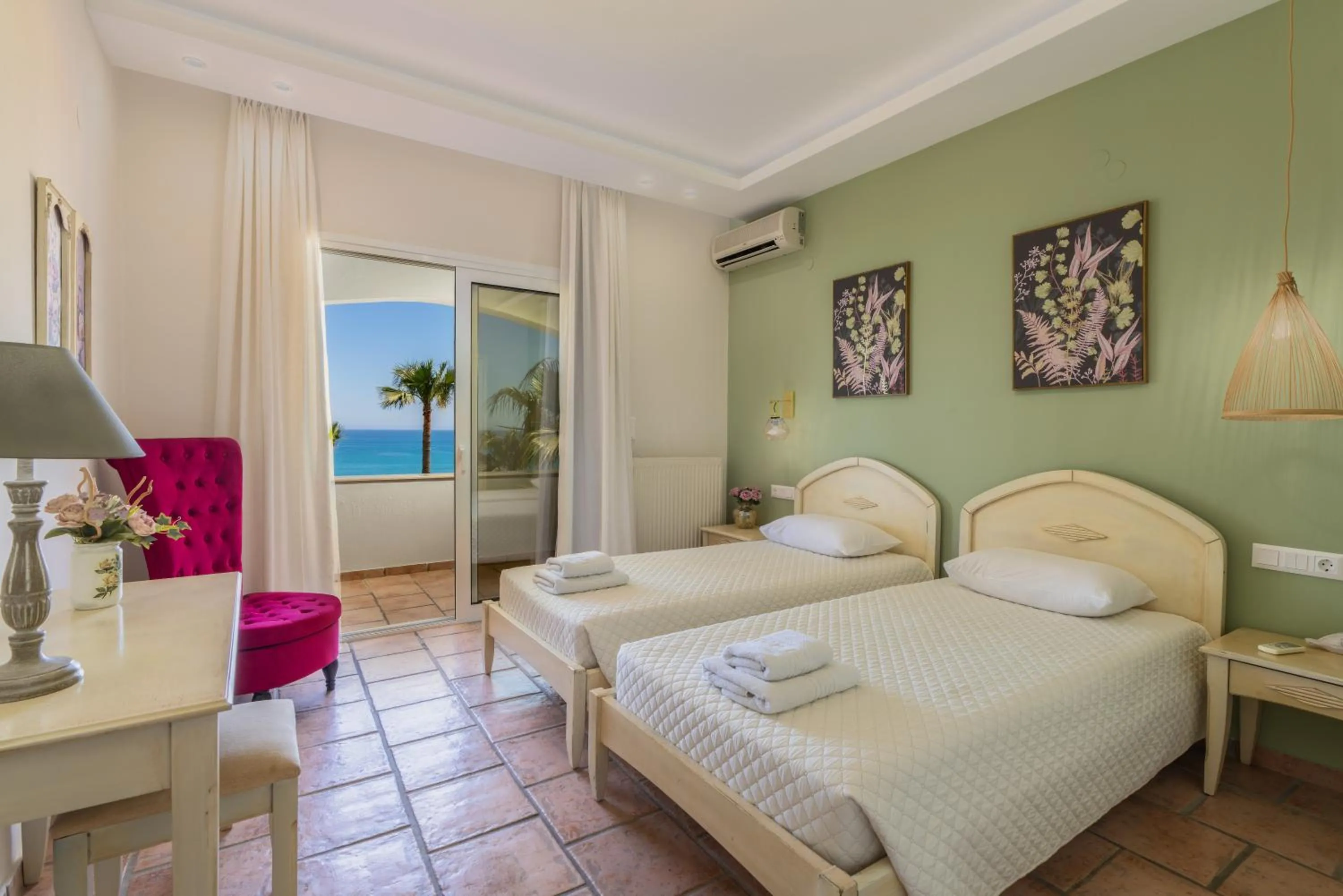 Bed in Aneria Suites