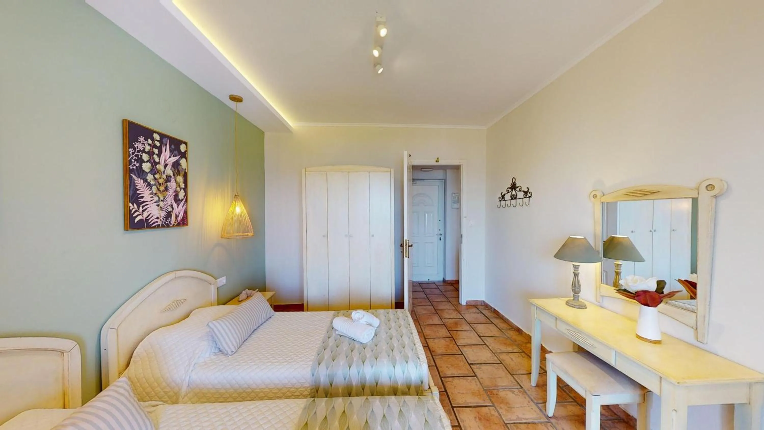 Bed in Aneria Suites