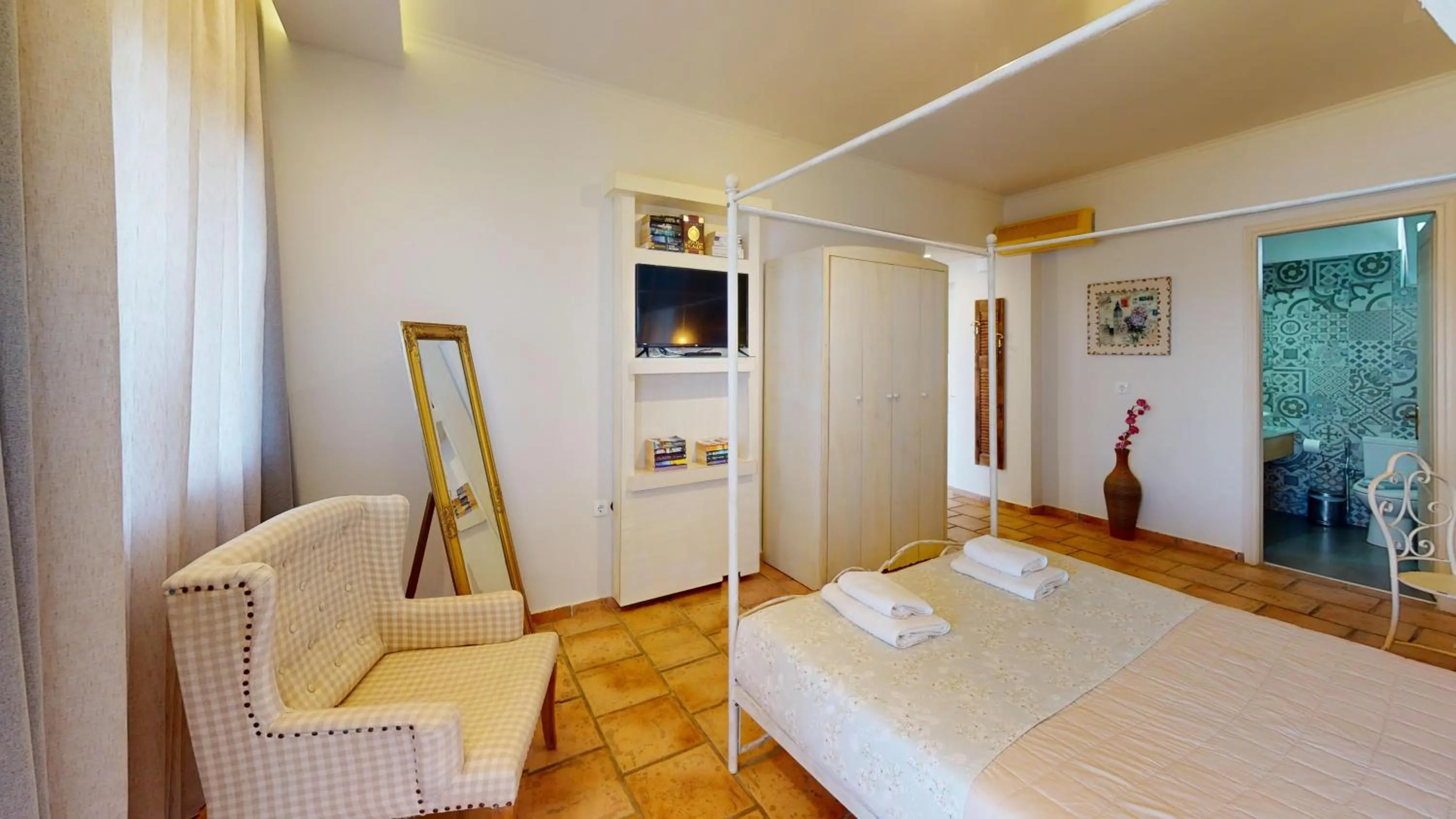 Bed in Aneria Suites