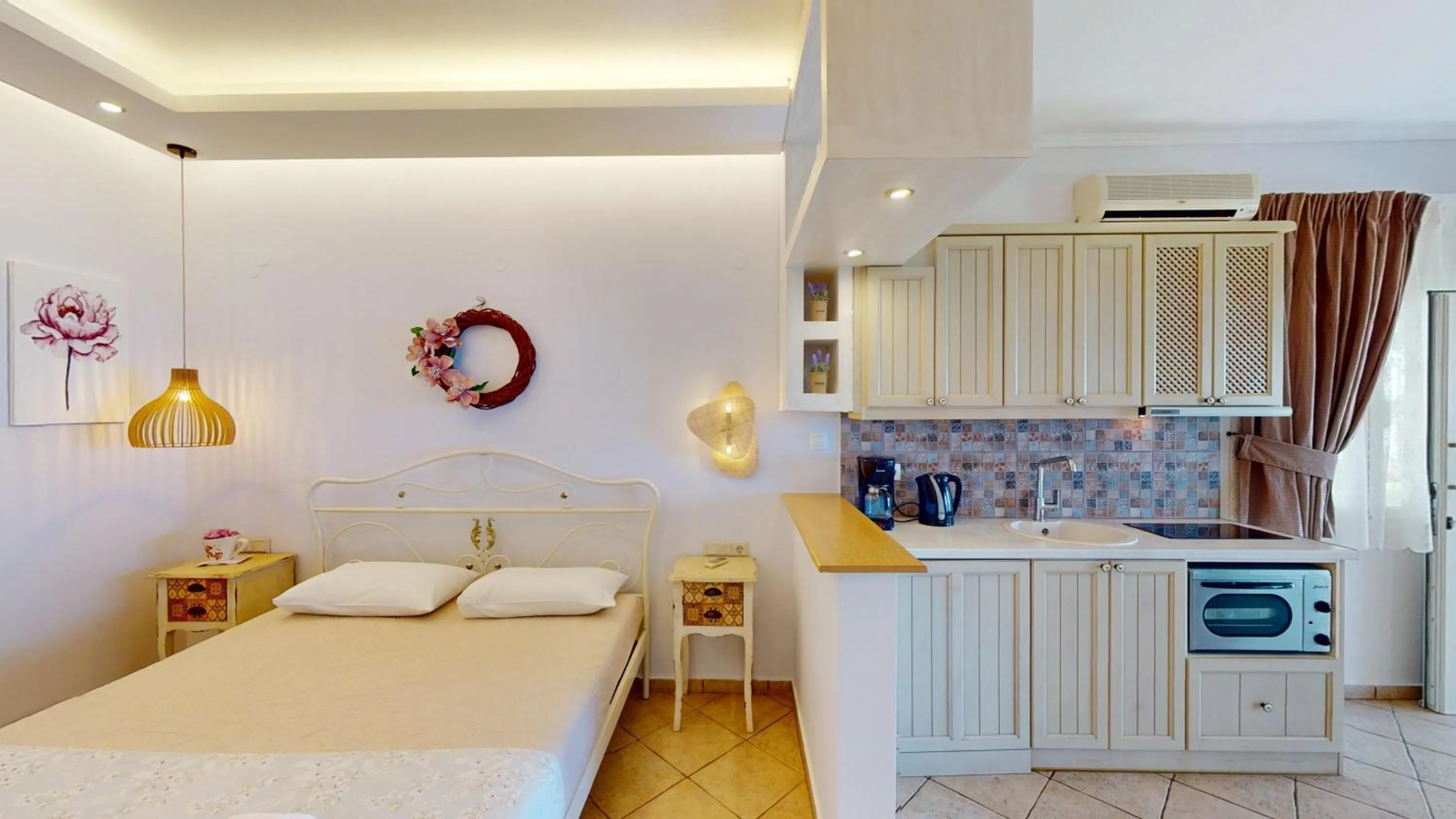 Bed in Aneria Suites