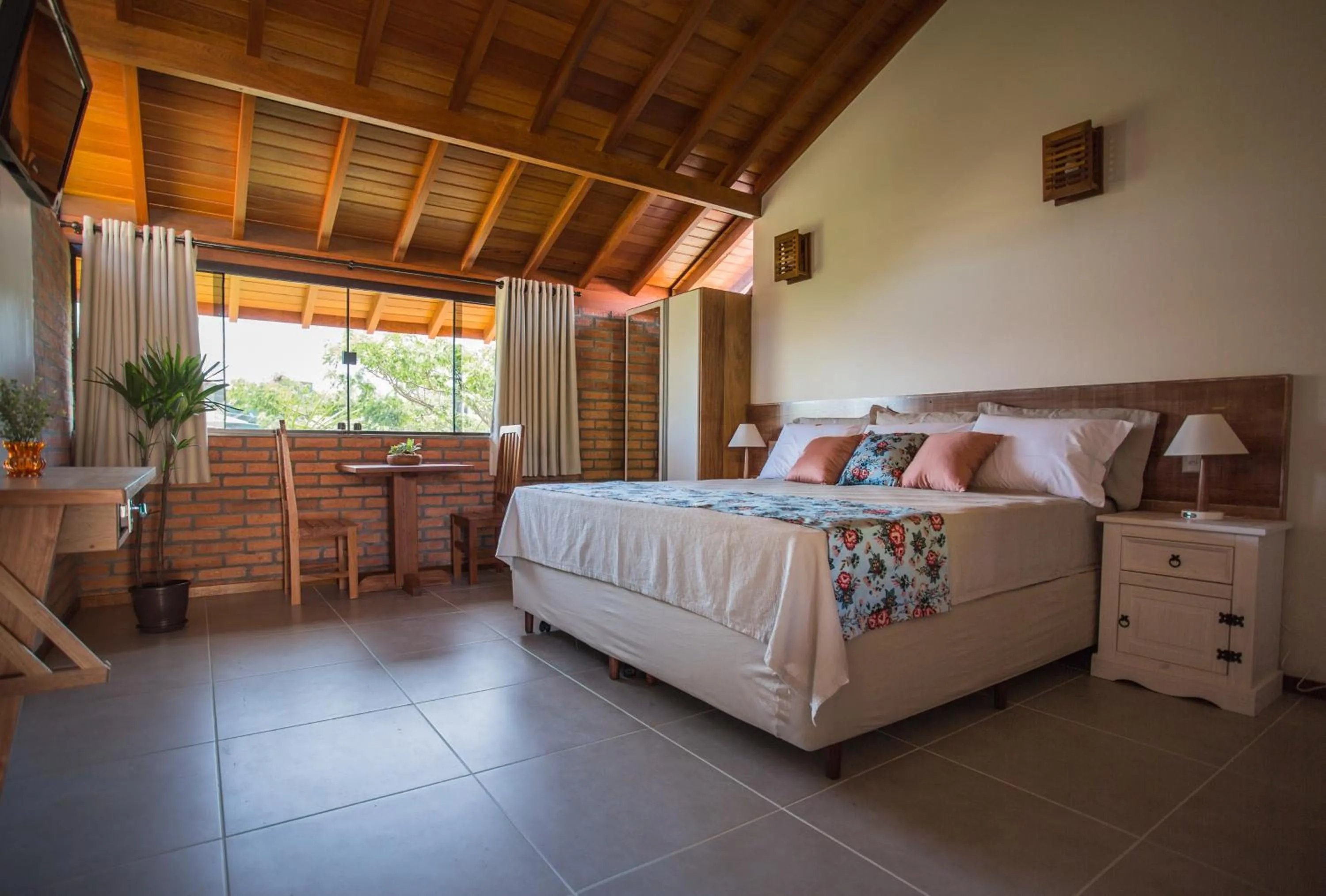 Bed in Pousada Areias do Rosa