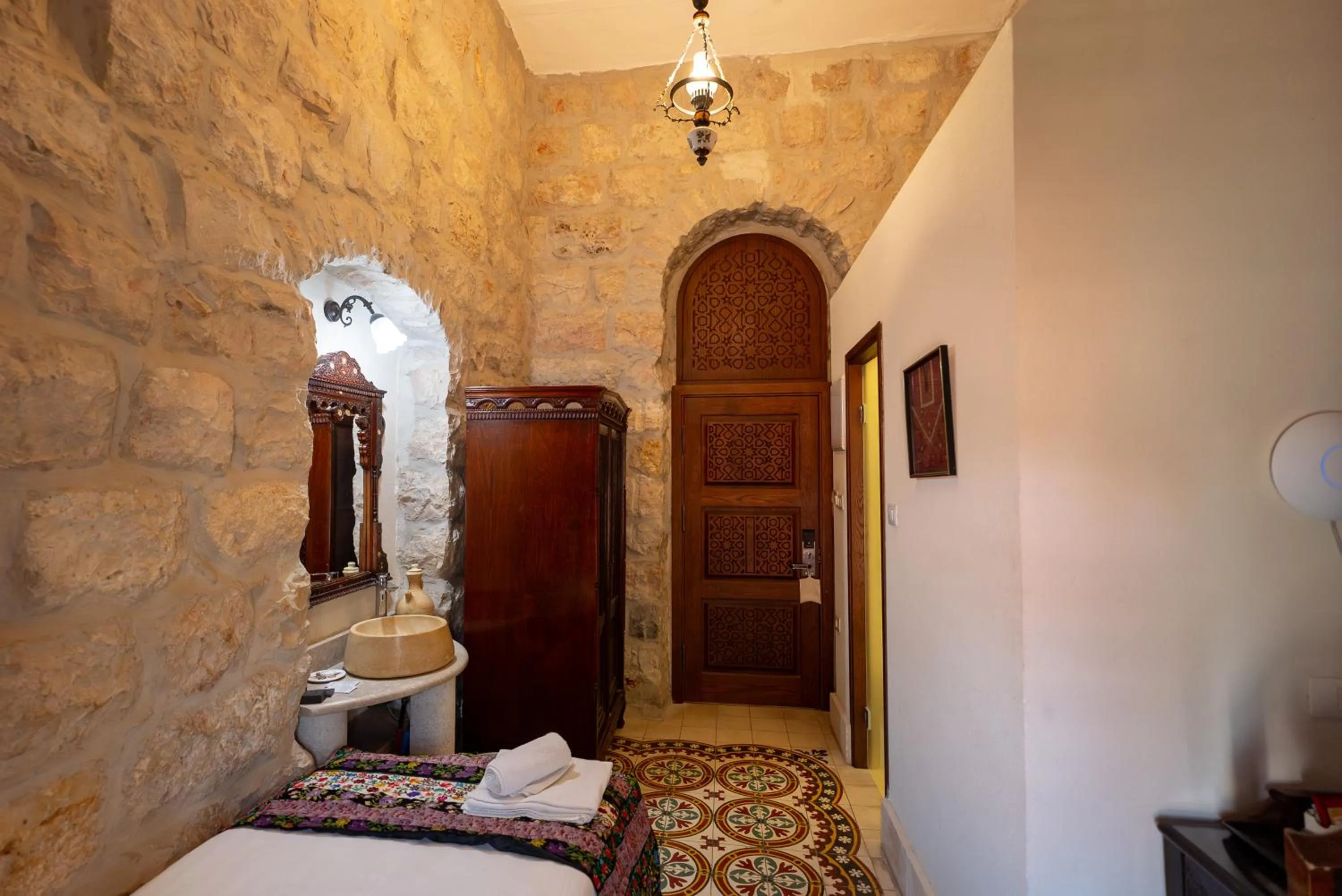 Bed in Jerusalem Hotel