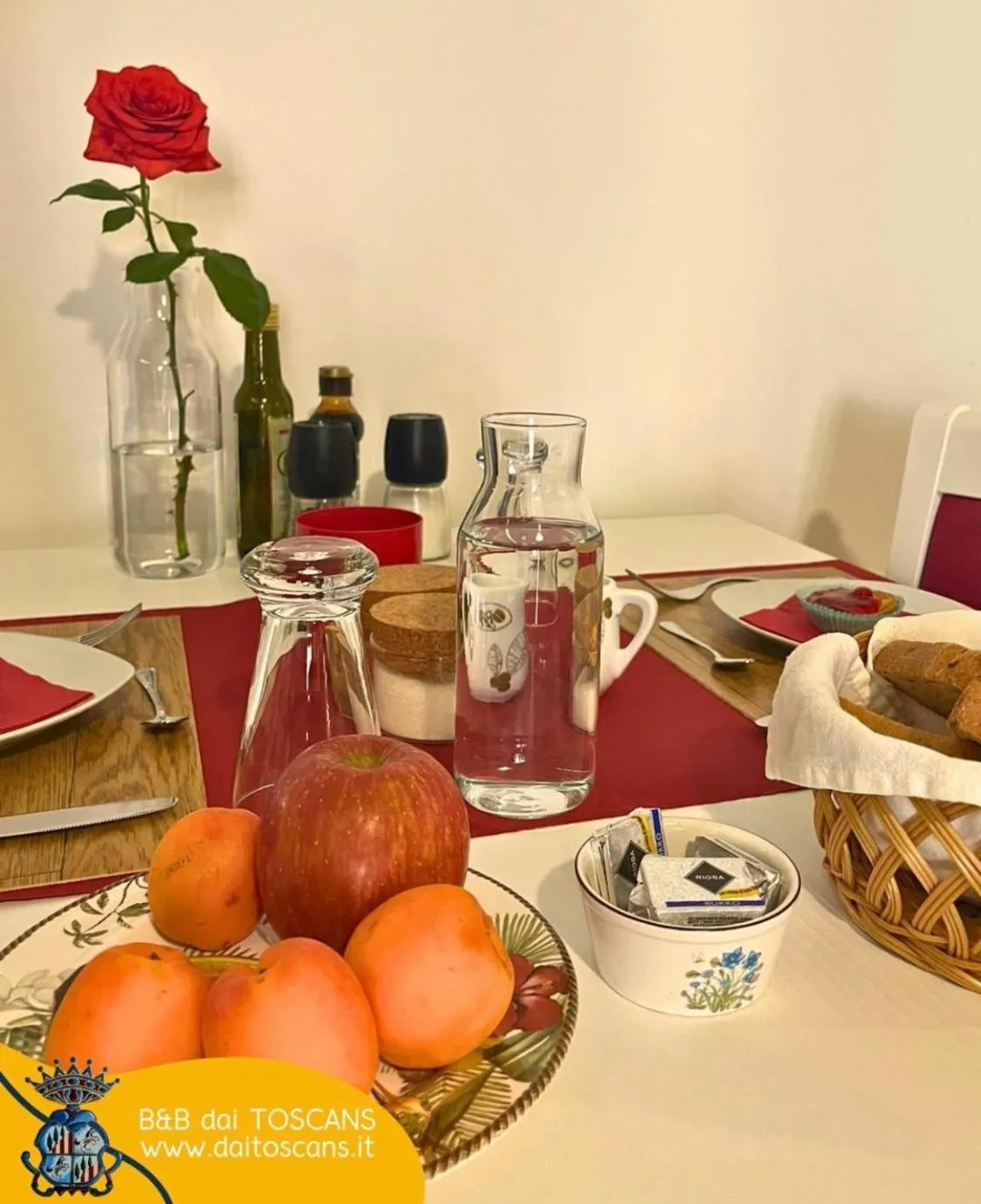 Food and drinks in B&B Dai Toscans